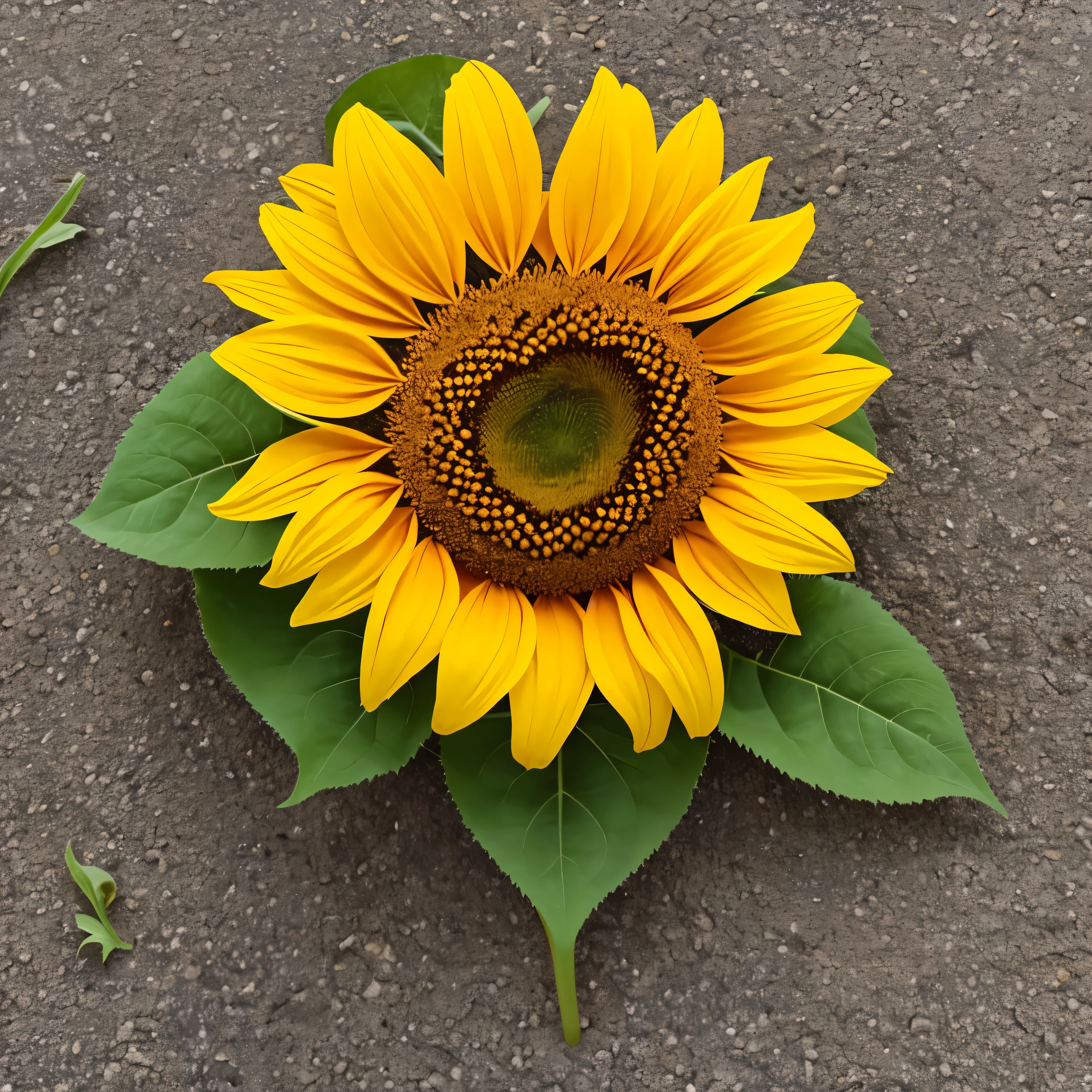 sunflower,on stone ground。look down,actual,HD,everyday,best quality,sunflower花瓣,精緻actual