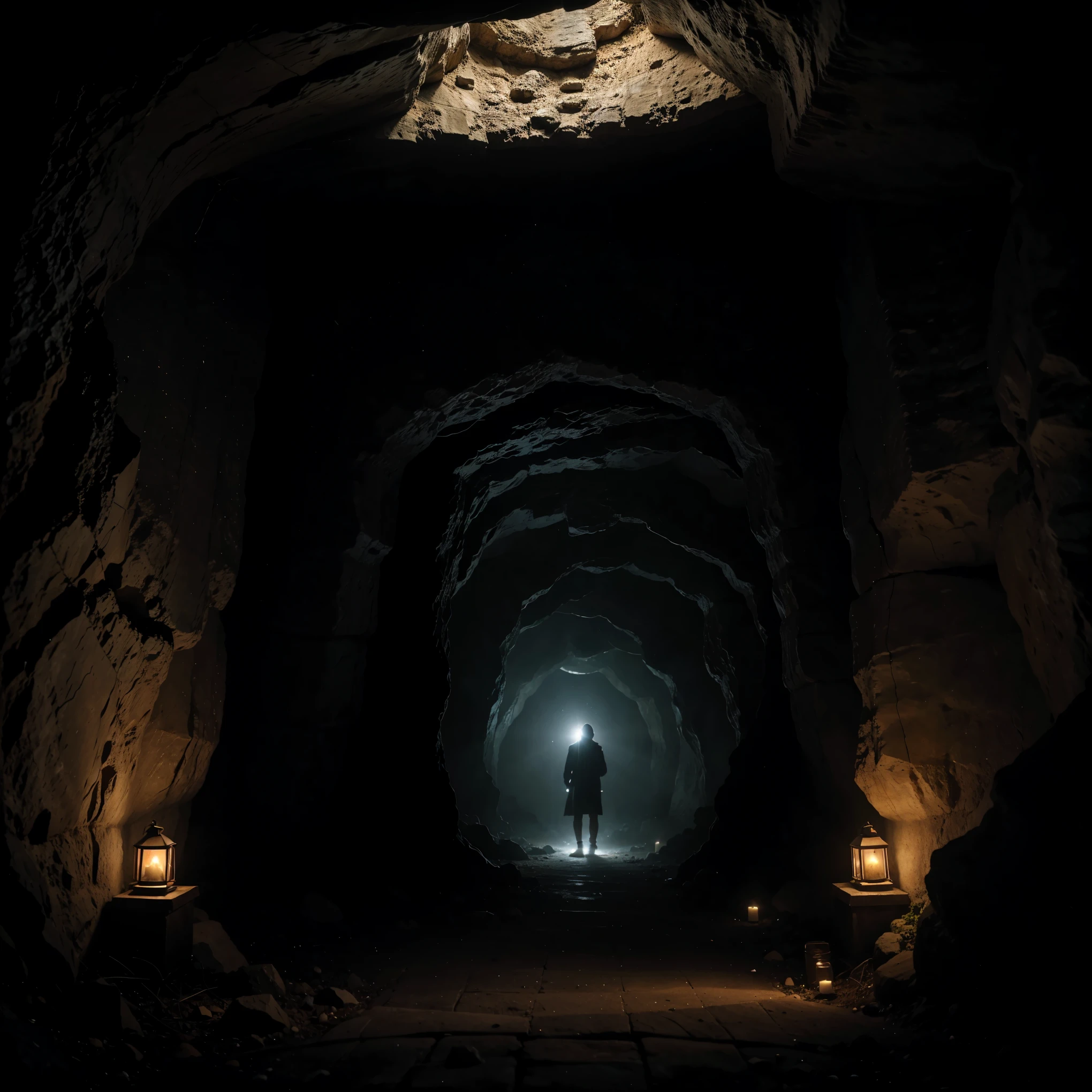 A dense forest with mist swirling around ancient trees. A flickering lantern casting eerie shadows on the cave walls. A pair of glowing eyes peering from the darkness.A hidden chamber adorned with ancient artifacts.A ghostly figure emerging from the shadows..Ravi fleeing from the cave, his lantern extinguished, leaving him in complete darkness.Ravi emerging from the cave, his face pale with terror. The cave entrance, shrouded in mist as the sun begins to rise.For Ravi, the dark cave will always remain a disturbing memory in his mind, separating the world of the living from the world of the dead. And as he walks away from that cursed place, he knows that some mysteries are best left unsolved