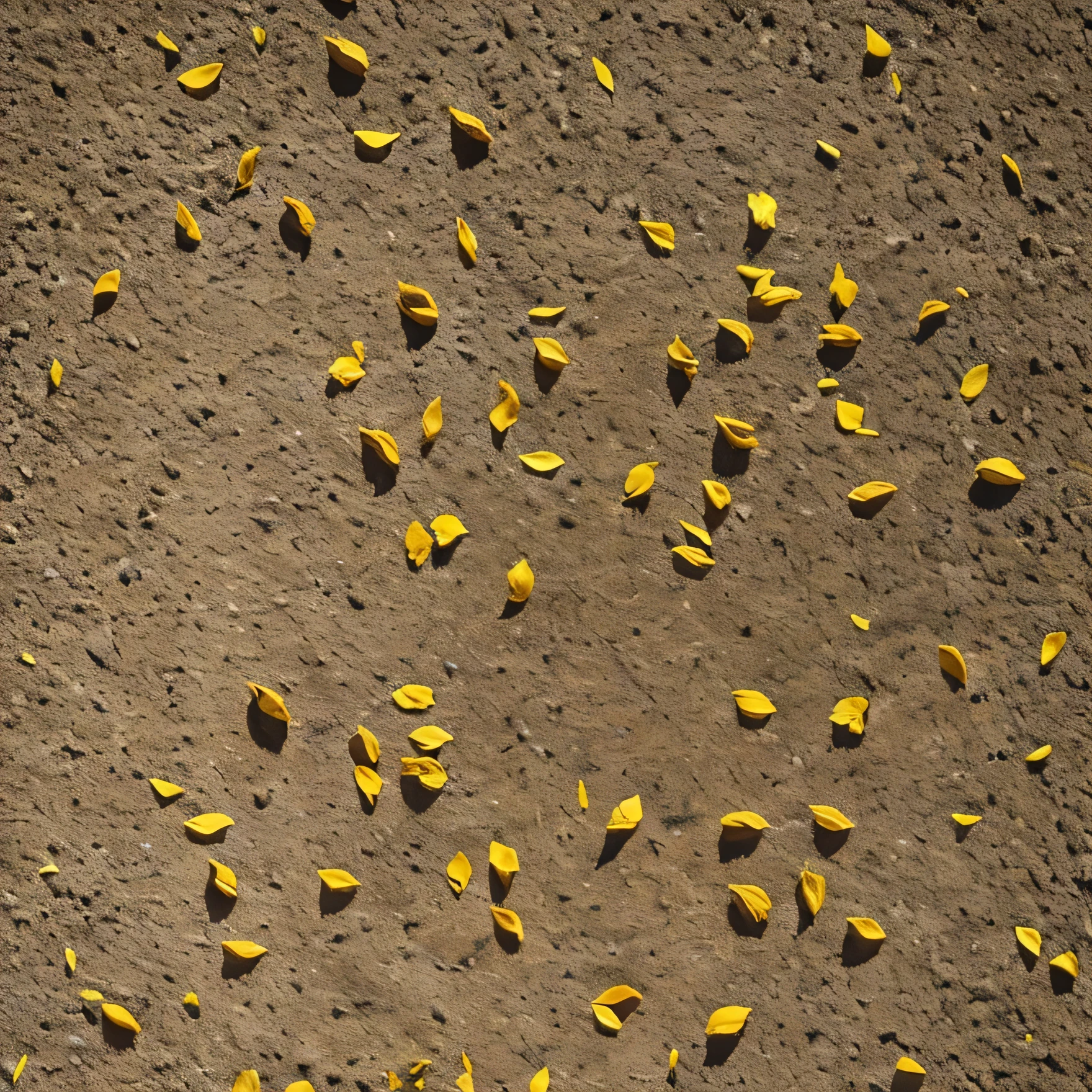 Sunflower petals,on stone ground。look down,actual,HD,everyday,best quality,精緻actual,natural texture,microcosmic