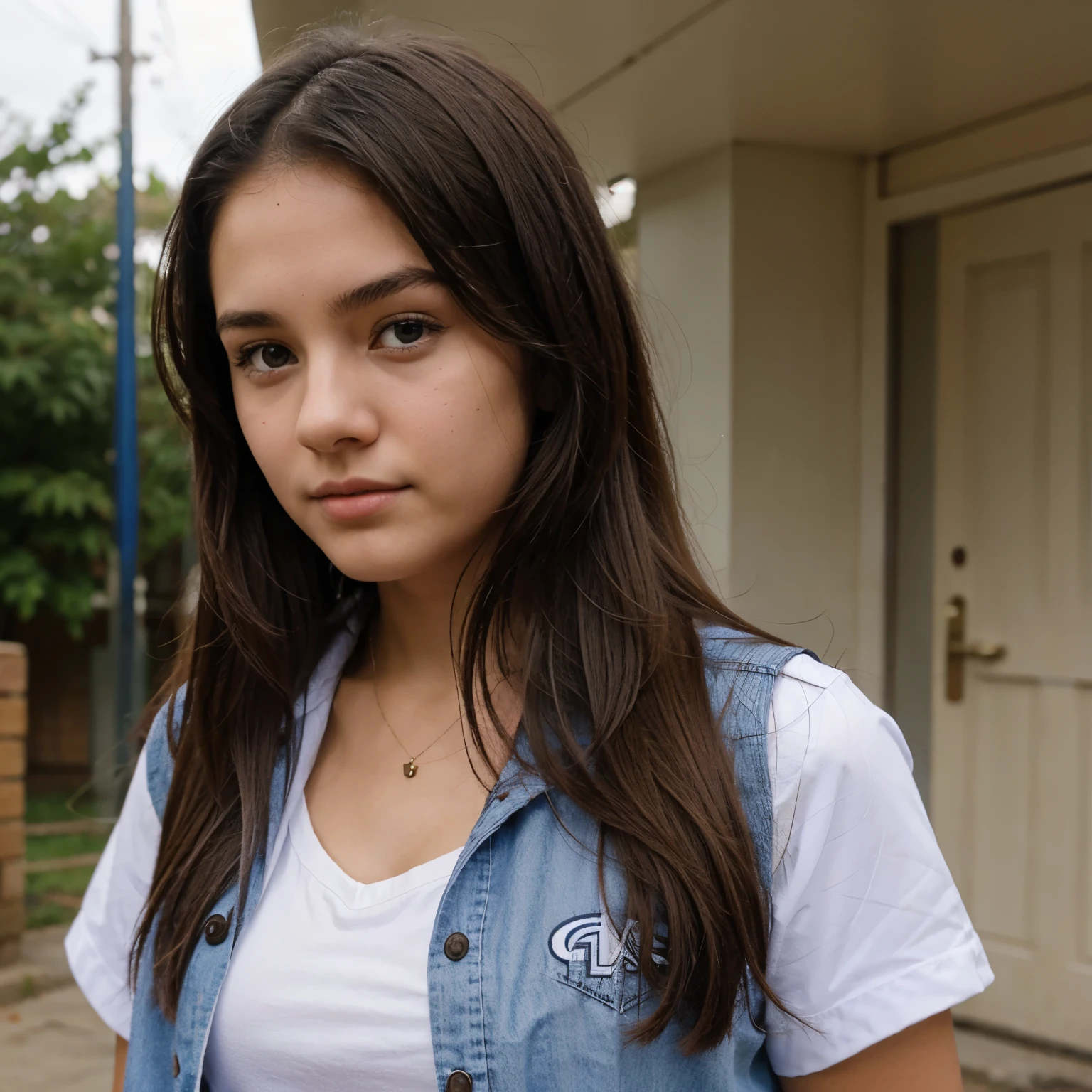 A teenage school girl 