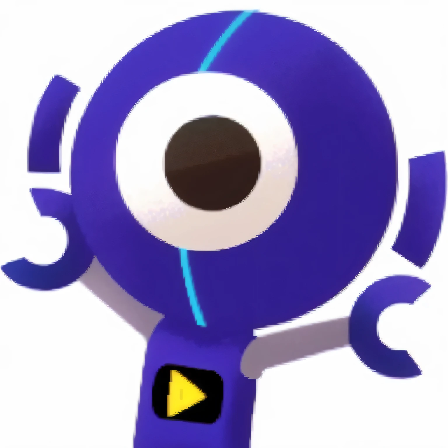 Close up of cartoon blue robot with button, Discord profile picture, Discord emoticon, Portrayed as a Pixar character, discordant people , discord host, Vinegar Sauce Pooh, Avatar picture, No pattern, There are many minions, Many eyes, nicovideo, biped, video animation, blue s eyes, s eyes, animated characters, Website avatar