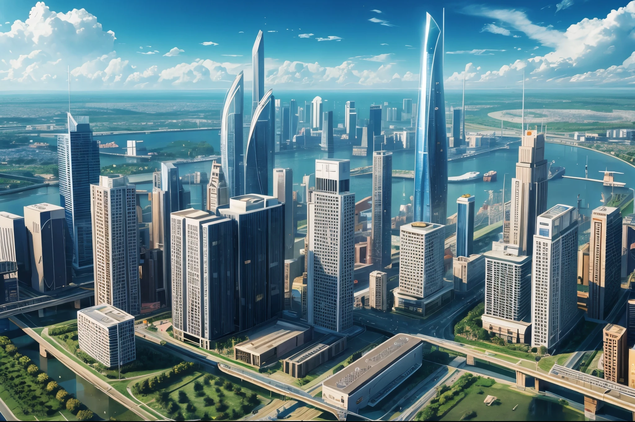 Create an imagination with the theme of smart city