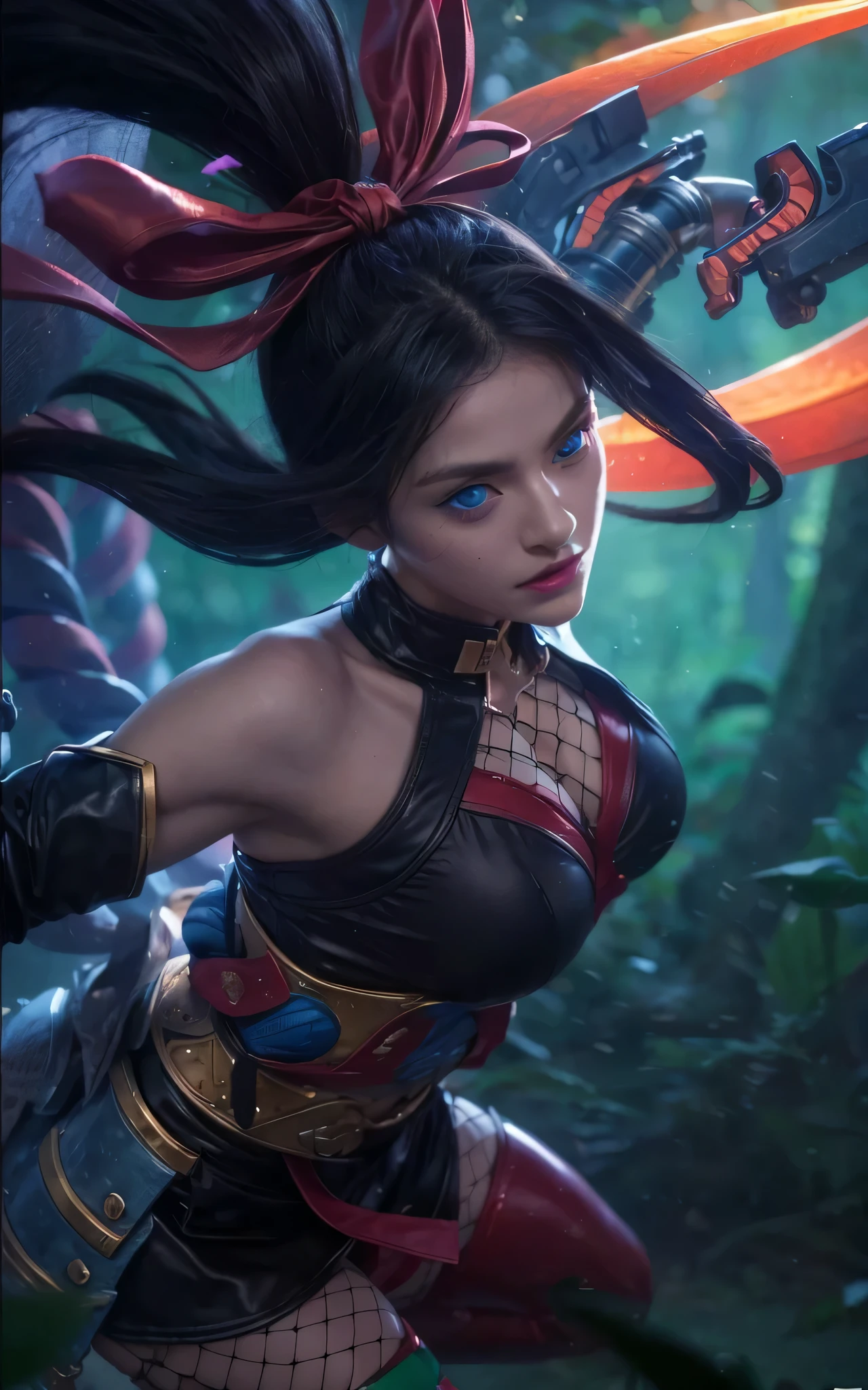 8k, ultra hd, ultra detailed texture, hyper realistic, masterpiece, detailed texture, detailed skin, detailed lighting, (photorealistic:1.5), best quality, beautiful lighting, cinematic lighting, professional lighting, ultra highres, realistic, detailed hair, real hair, high quality, (realskin:1.5), extremely detailed, finely detail, ultra-detailed, 1girl, solo, armpit, navel, stomach, thigh, bare shoulder, wet skin, glowing, (masterpiece:1.2), (blue eyes:1.5)