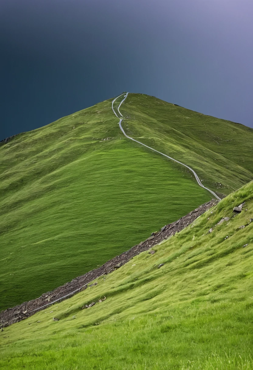 storm-drenched hill