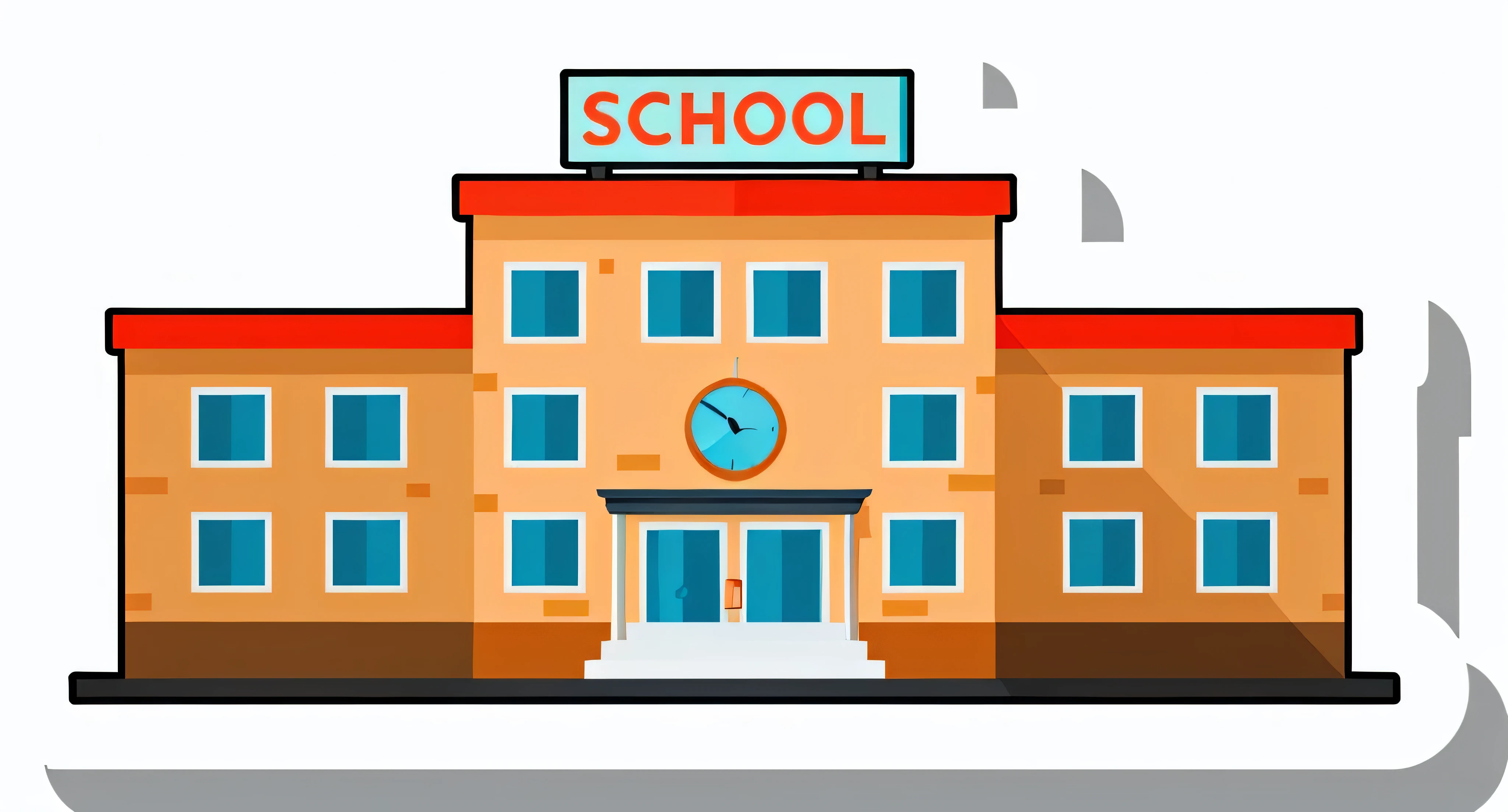 illustration of a school building with a clock on top, private school, detailed school background, schools, school, american school, high school, vancouver school, school class, tosa school, building facing, highschool background, school curriculum expert, northwest school, student, quito school, barbizon school, school courtyard, paris school, heidelberg school, college