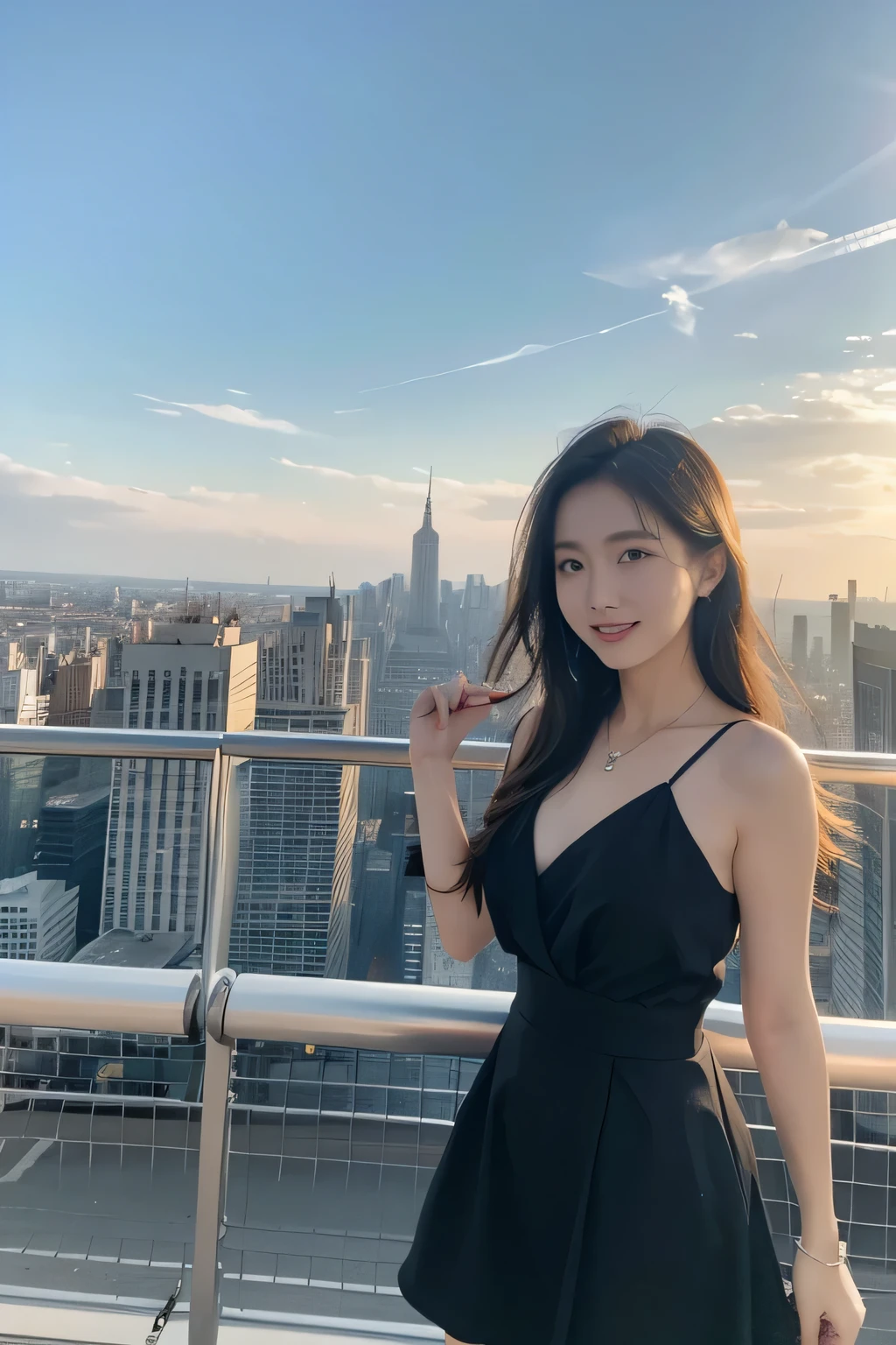 ((Best quality, 8k, Masterpiece: 1.3)), Selfie, Sharp focus: 1.2, 5 Cute beautiful woman with perfect body: 1.4, Slim big breasts: 1.2, ((Brown hair dark, Big breasts: 1.2)) , (small transparent dress, half naked, highly detailed breasts, Happy expression, Standing: 1.2), ((Night view of the city with rain, Balcony simple: 1.3 making with the female being the main focus)), Highly detailed face and skin texture, Detailed eyes, Double eyelid