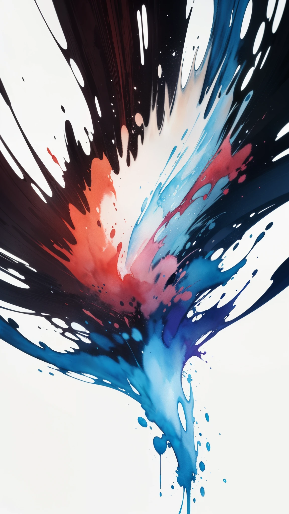 stechu,(white background:1.4), ((tachi-e)), original,(illustration:1.1),(best quality),(masterpiece:1.1),(extremely detailed CG unity 8k wallpaper:1.1), (colorful:0.9),(panorama shot:1.4),(solo:1.2), (ink splashing),(color splashing),((watercolor)), clear ...