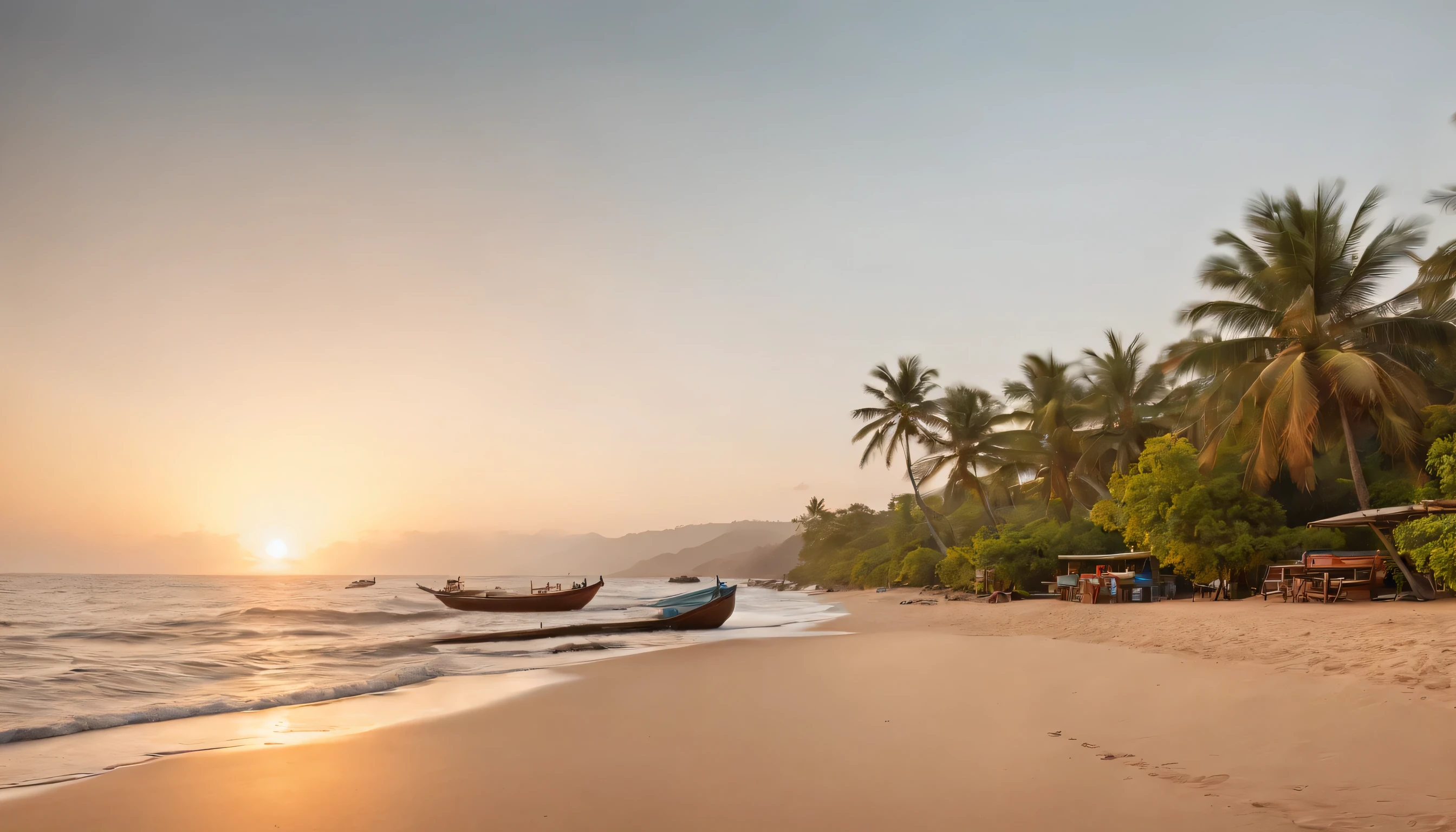 (Highly detailed CG Unity 8k wallpaper、masterpiece、highest quality、Super detailed)、(best lighting、best shadow、very delicate and beautiful)、highest quality、8k、Detailed facial depiction、masterpiece、highest quality、clear image quality、
Fishermen preparing for the morning on the beach in Sanur。