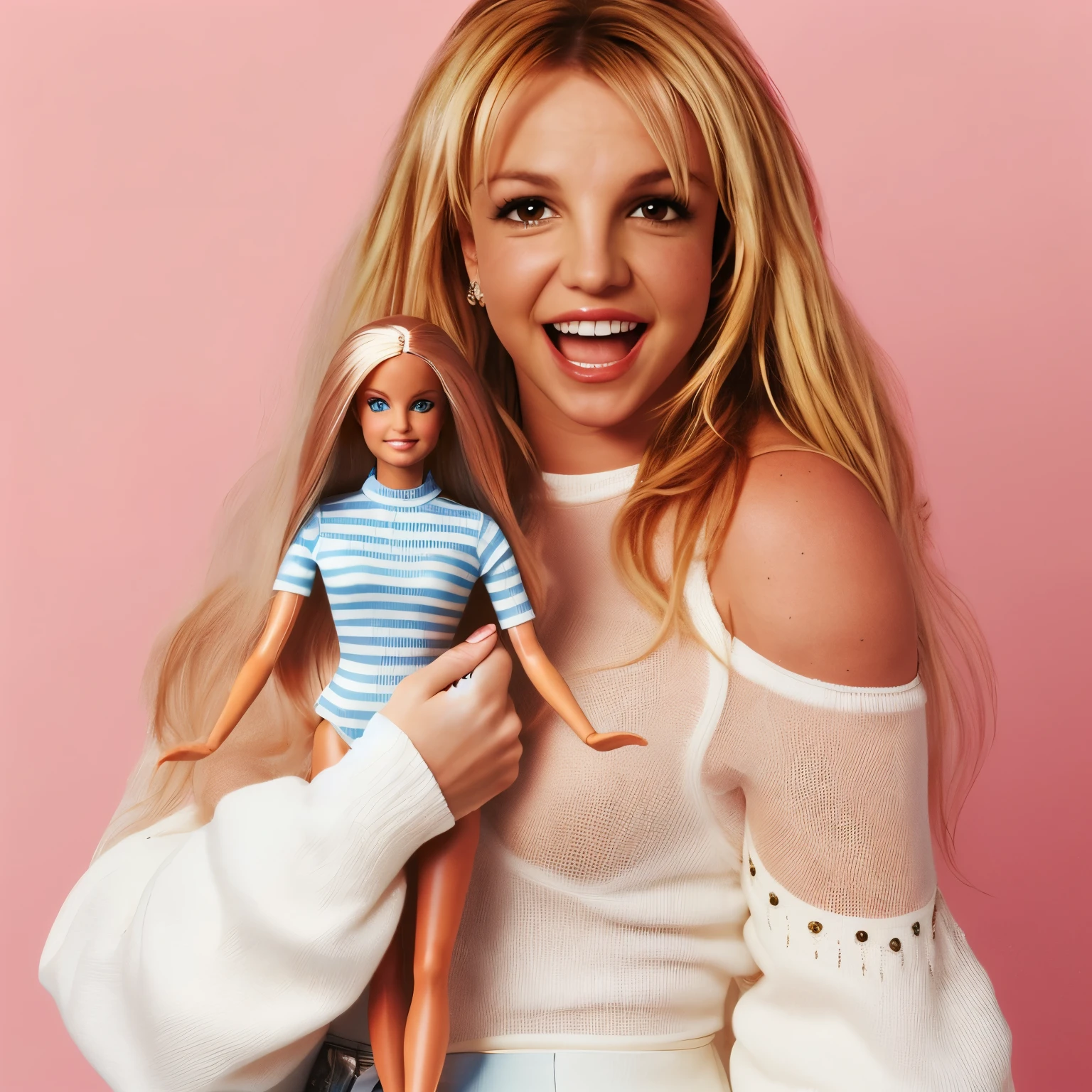 Britney Spears with mischievous laughter