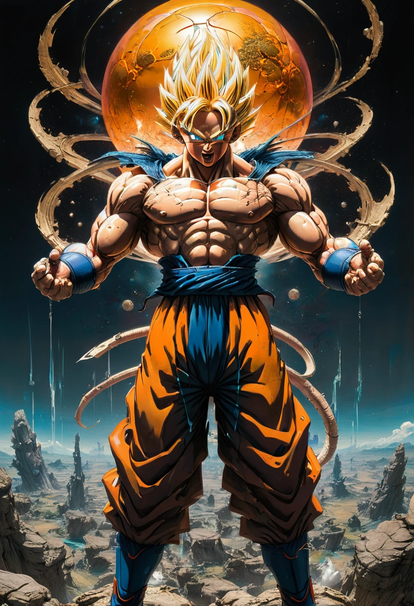 Dragonball by John Martin, (best quality, perfect masterpiece, Representative work, official art, Professional, high details, Ultra intricate detailed:1.3)
