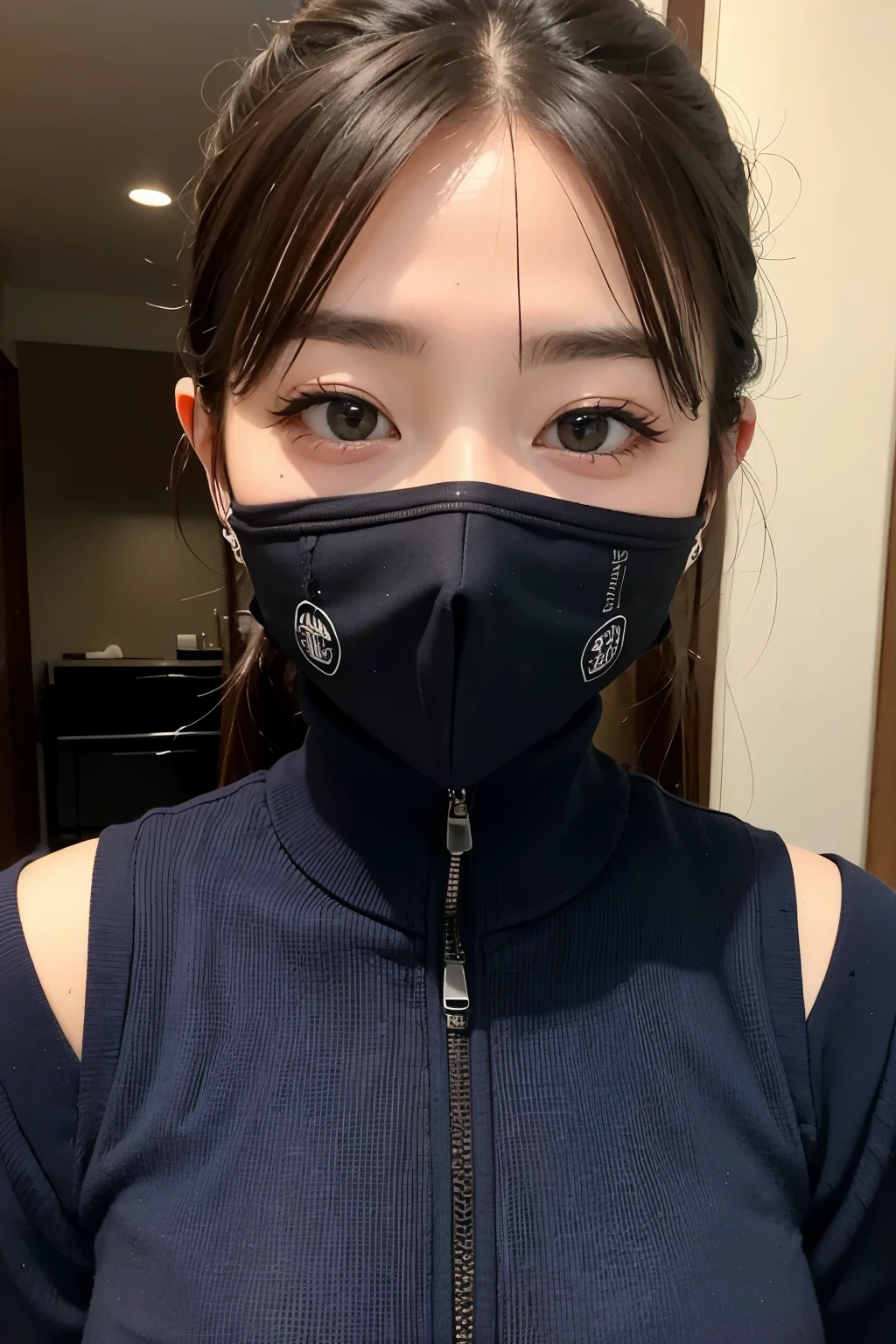 ((highest quality)), ((masterpiece)), (be familiar with), perfect face, female ninja