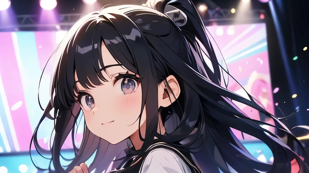 looking ahead,from above,slouch,handjob,side view,face focus,open mouth,tongue out,cum on tongue,Licking a white dildo,(1girl,Beautiful 14 year old girl),((Slender,Small breasts,Baby Face,Small face,)),looking at viewer,Black Hair,bangs,two side up,Gray Eyes,Drooping eyes,slit pupils,narrow eyes,White sweater mini dress,bare shoulder,Beautiful and detailed anime art,Mischievous smile,Dimly lit room,Simple Background,Gray background,Low lighting
