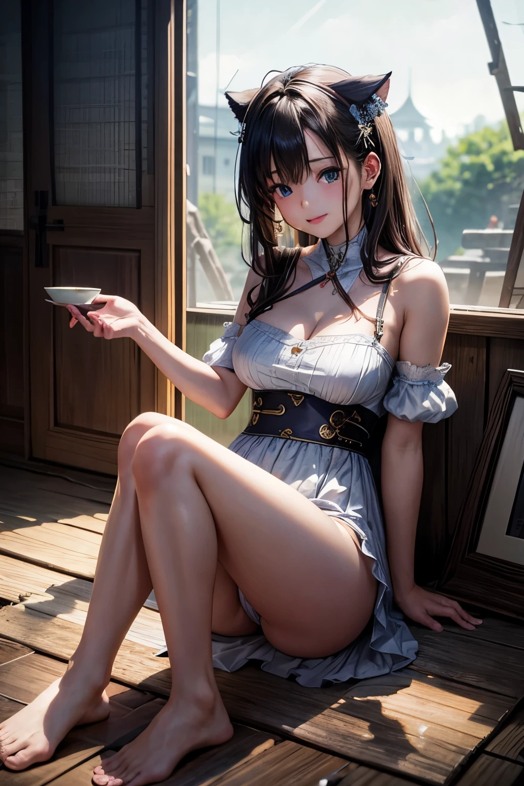 masterpiece、high resolution、abandoned house、ruins、torture、Female cats、small breasts、(A cup bust)、(:1.3)、panties、(HDR:1.4)、meticulous detail、Elegant and beautiful texture、RAW photo、16K、(Bokeh:1.3)、
35 years old、Japanese、beautiful face、(bright smile:1.1)、smooth skin、juicy lips、high detail 、Super detailed、High resolution、impressive visuals、one girl、Full body Esbian