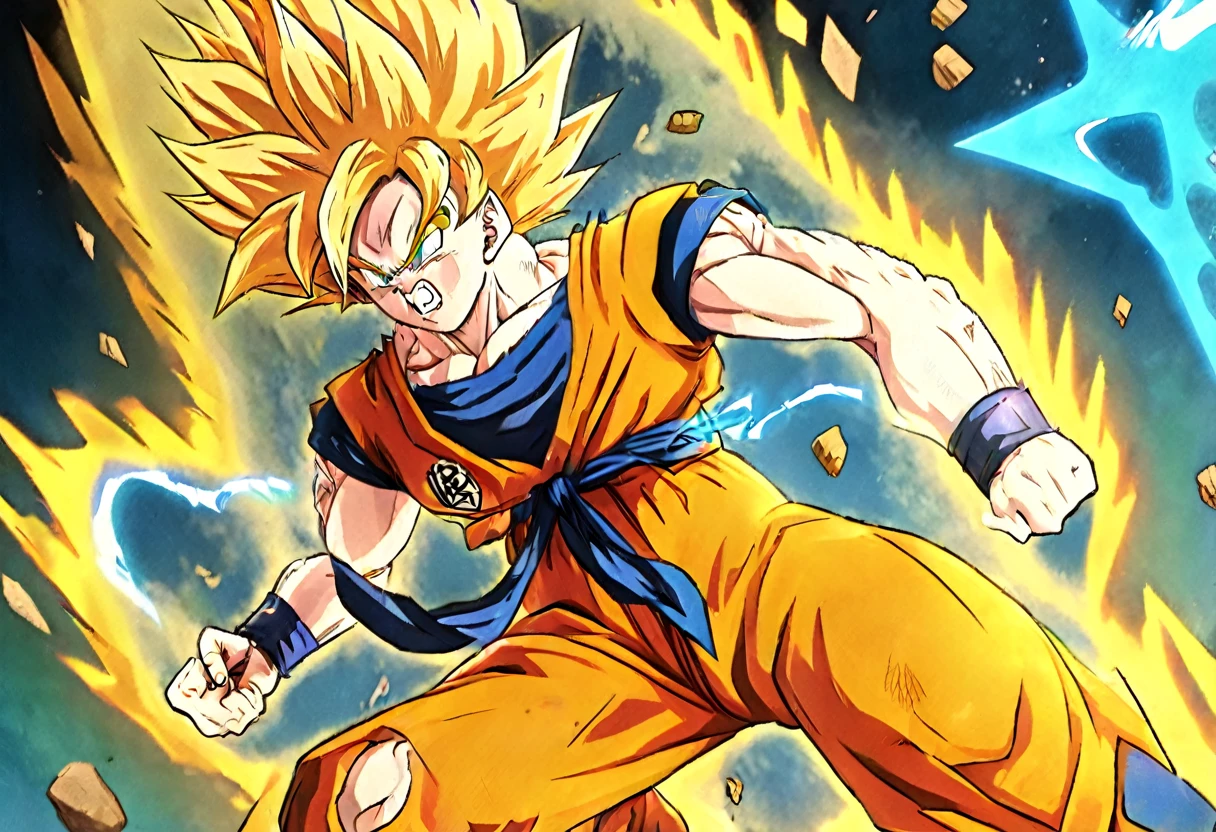 goku,vegeta,detailed eyes,detailed faces,stern expressions,spiky hair,fighting stances,fierce battle,anime style,neon colors,vibrant aura,energy blasts,explosions,super saiyan transformations,lightning effects,scorching flames,high-intensity action,galactic background,cracked planet surface,cosmic energy,ultra-detailed,photorealistic,masterpiece:1.2