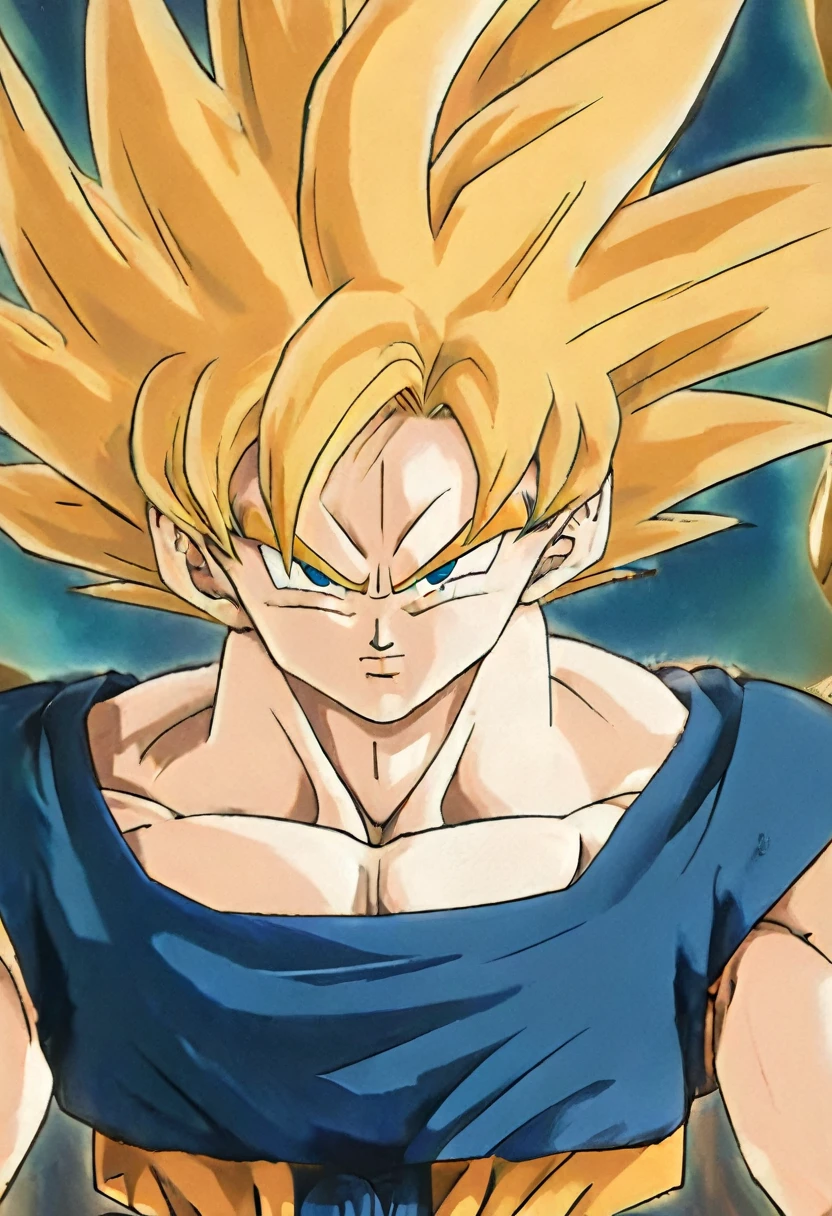 a close up of a person with a blue hair and a blue shirt, super saiyan blue, human goku, character dragonball, trending anime art, son goku, goku in real life, ultra instinct, broly, trending anime artwork, going super saiyan, dragon ball style, an epic anime of a energy man, dragon ball super, super saiyan