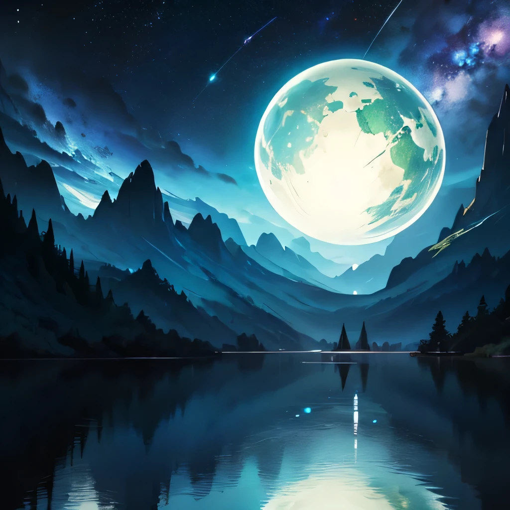 Standing quietly in complete darkness、faint blue-green sphere. the sphere looks small, Almost indistinguishable from other celestial bodies scattered throughout the vast universe. The color itself is soft and dreamy, Reminiscent of the calm surface of water reflecting the sky above.. Despite its small size, This enigmatic sphere exudes an atmosphere of quiet reverence, draw the viewer into a meditative mood. Do you look at it through a lens?、Whether you simply keep your mind's eye on the mystery, The fascinating sight、Leaves a lasting sense of wonder and awe. and、Even if the viewer tries to understand the real meaning behind this mysterious vision, They are、we are truly abnormal、In other words, I continue to be acutely aware that I witnessed just a fleeting moment shrouded in the veil that separates science.。, art, and philosophy seem to be blurred into one, transcendental reality.
