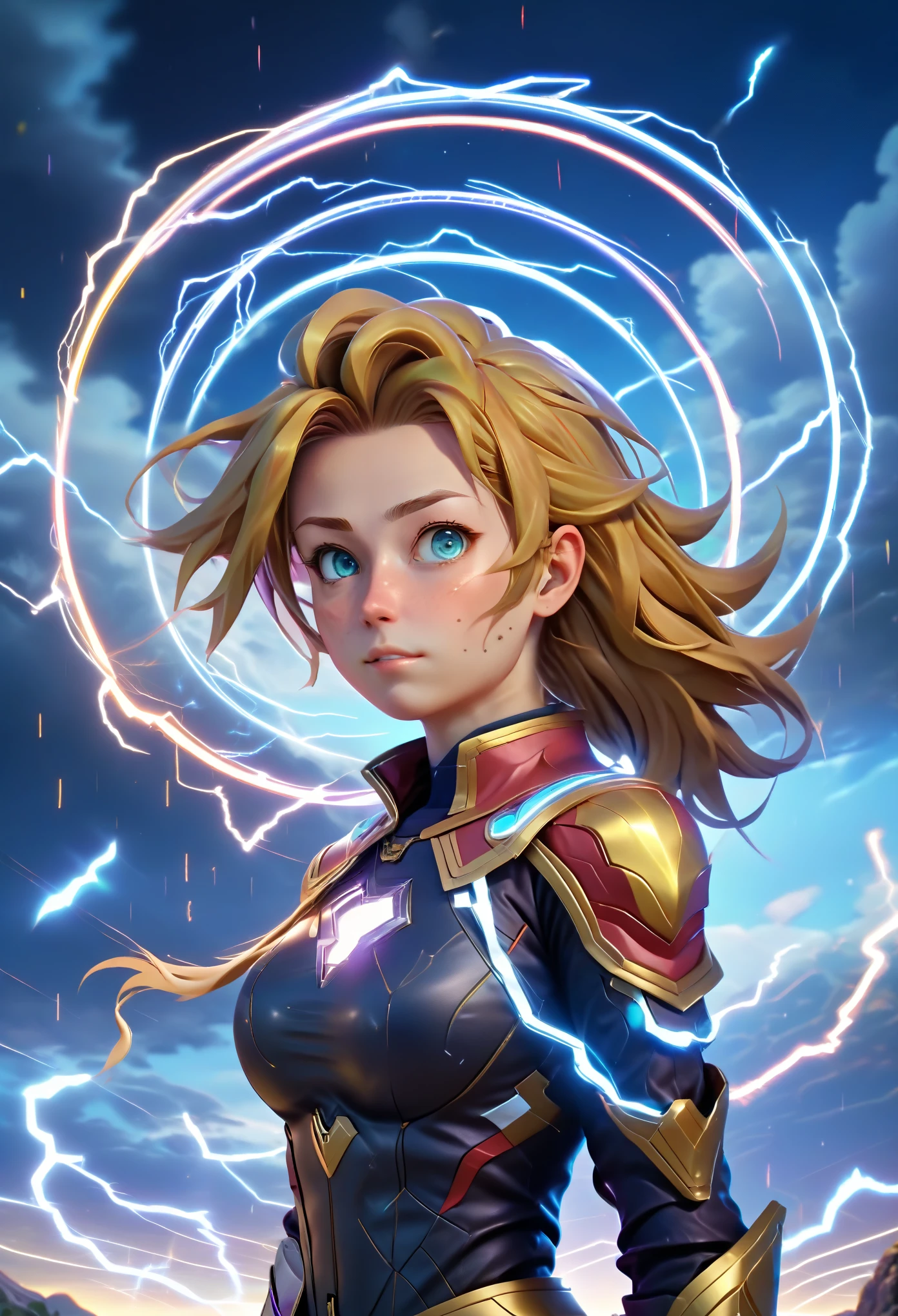 (Ultra Realistic:1.0),32k,(Masterpiece:1.0),(High Detailed Skin:1.0),( High Quality:1.0), (Detailed Realistic Background:1.3), (Official Art, Beautiful and Aesthetic:1.2), (Realistic Lighting:1.0), (cute, :1.0), (Slender:1.0) score_9, score_8_up, score_8, volumetric lighting, vibrant colors, view from above, (pretty girl with long hair, huge tits), rainbow colored silhoutte outline against a lightning, ball lightning, magical fantasy, universe, inverted, negative space,