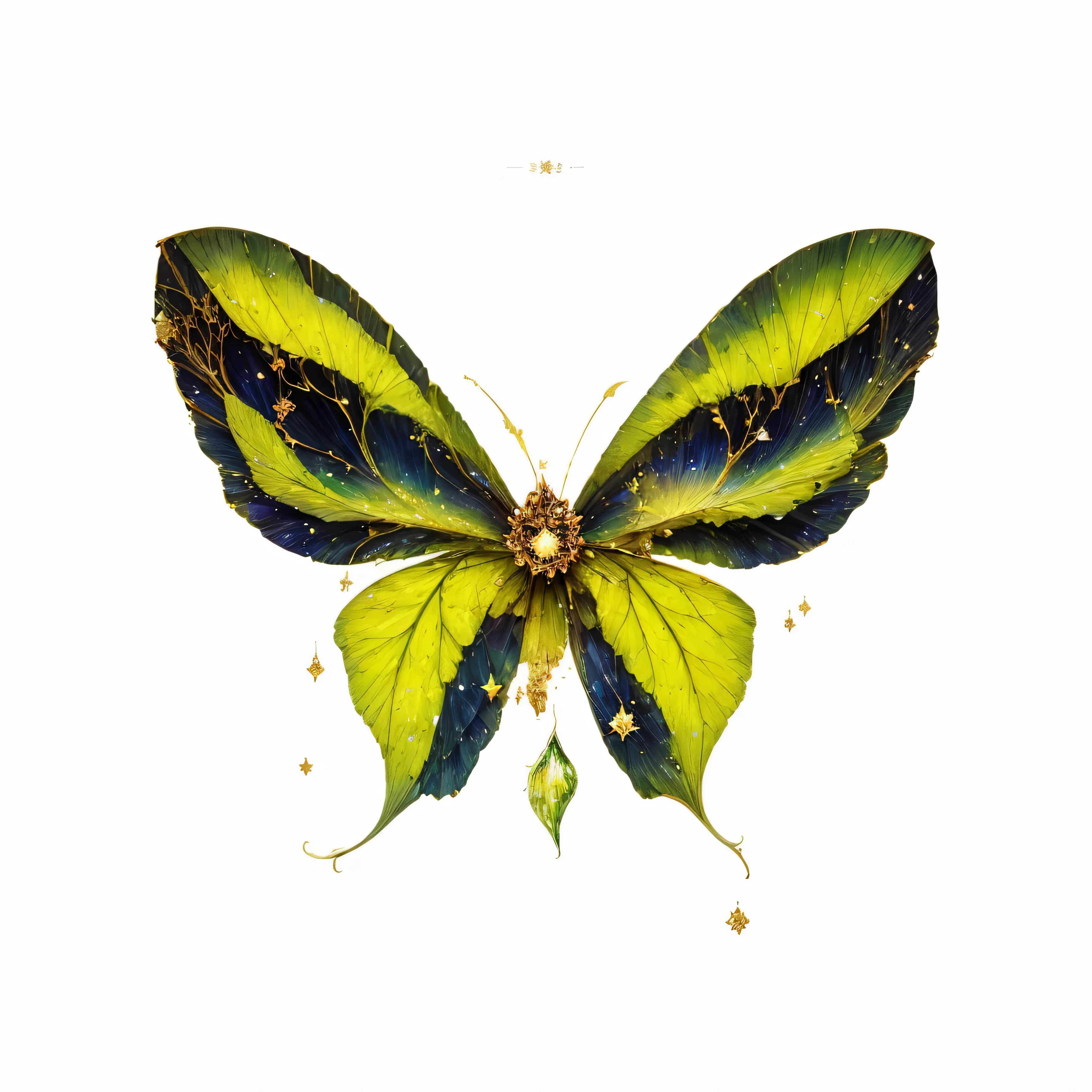 Ginkgo leaf elements,glitter elements,Starry sky elements,sunlight element