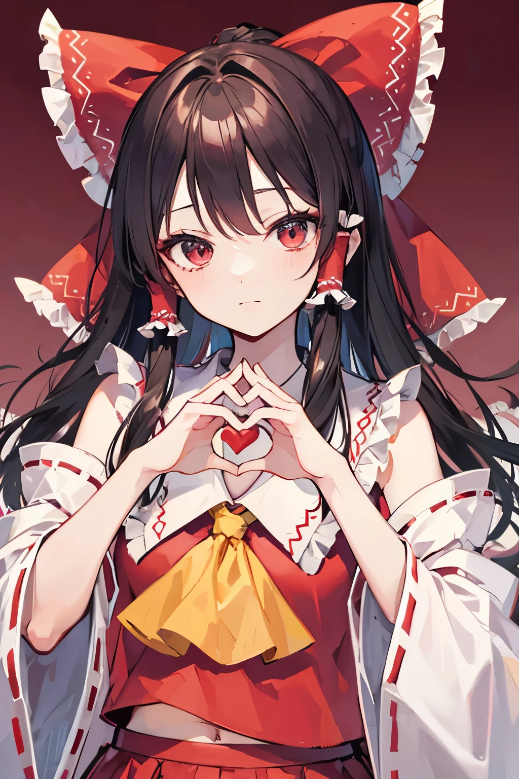 Hakurei Reimu,Touhou project, korean love sign