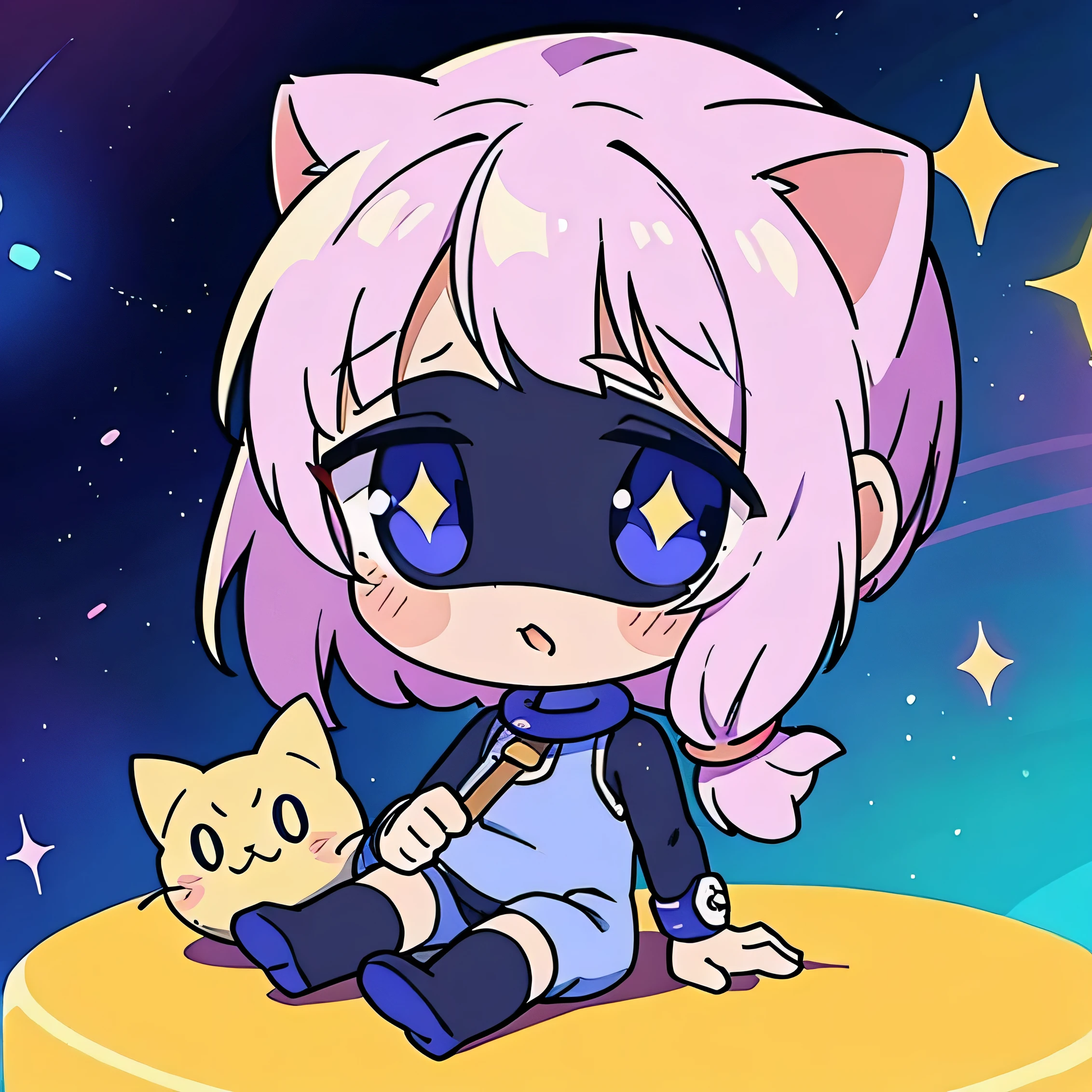 uma imagem de desenho animado de um gato com uma espada e um gato, totally robotic!! catgirl, anime catgirl, Garota gato, bonitinho anime catgirl, bonitinho!! Chibi!!! catgirl, catgirl, Nekomimi, anime cat, gato espacial, Arte do jogo!!, sora as a cat, fanart de videogame, Molly Space, bonitinho cyber gods