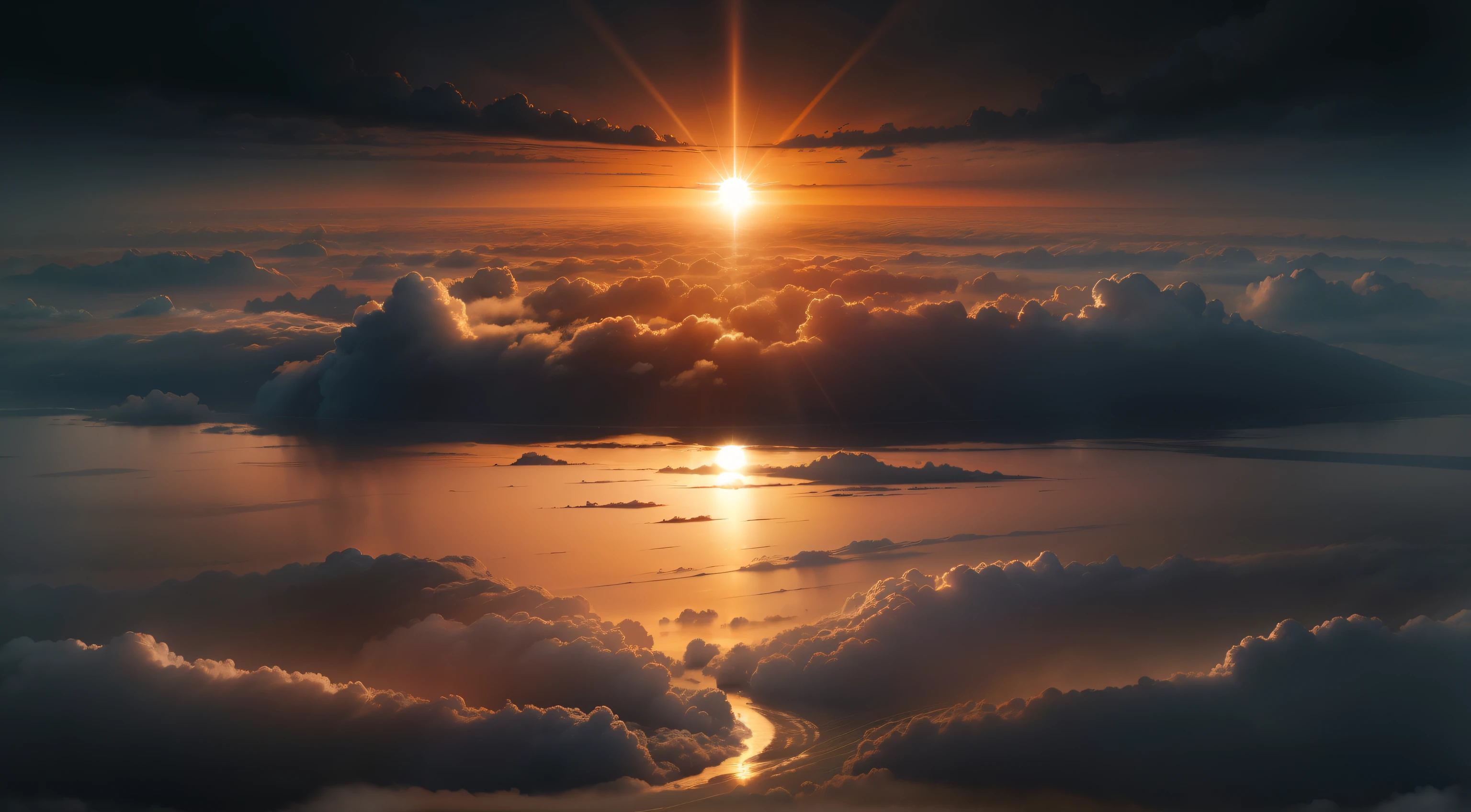 flood in the bible, sun among clouds