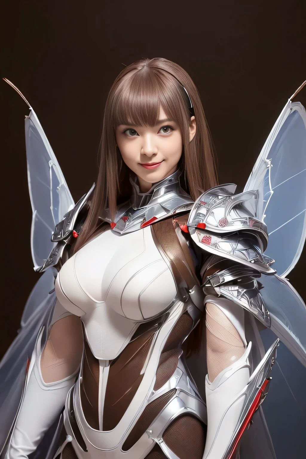 (High resolution,masterpiece,highest quality,Very detailed CG, anime, official art:1.4), realistic, photograph, amazing detail, everything is complicated, shiny and glossy,Amazing number of layers, 8K wallpaper, 3D, sketch, cute, figure,( alone:1.4), perfect female proportions,villain&#39;s daughter, (Fusion of dark brown cockroach and lady:1.4), (brown cockroach woman:1.2), (brown cockroach woman:1.2), (Fusion:1.2), (alone:1.4), (evil smile:1.2), muscular, abs, (Cockroach brown exoskeleton bio insect suit:1.4), (Cockroach brown exoskeleton bio insect armor:1.2), (brown transparent cockroach feathers:1.4), (Antennae of brown cockroaches:1.3),