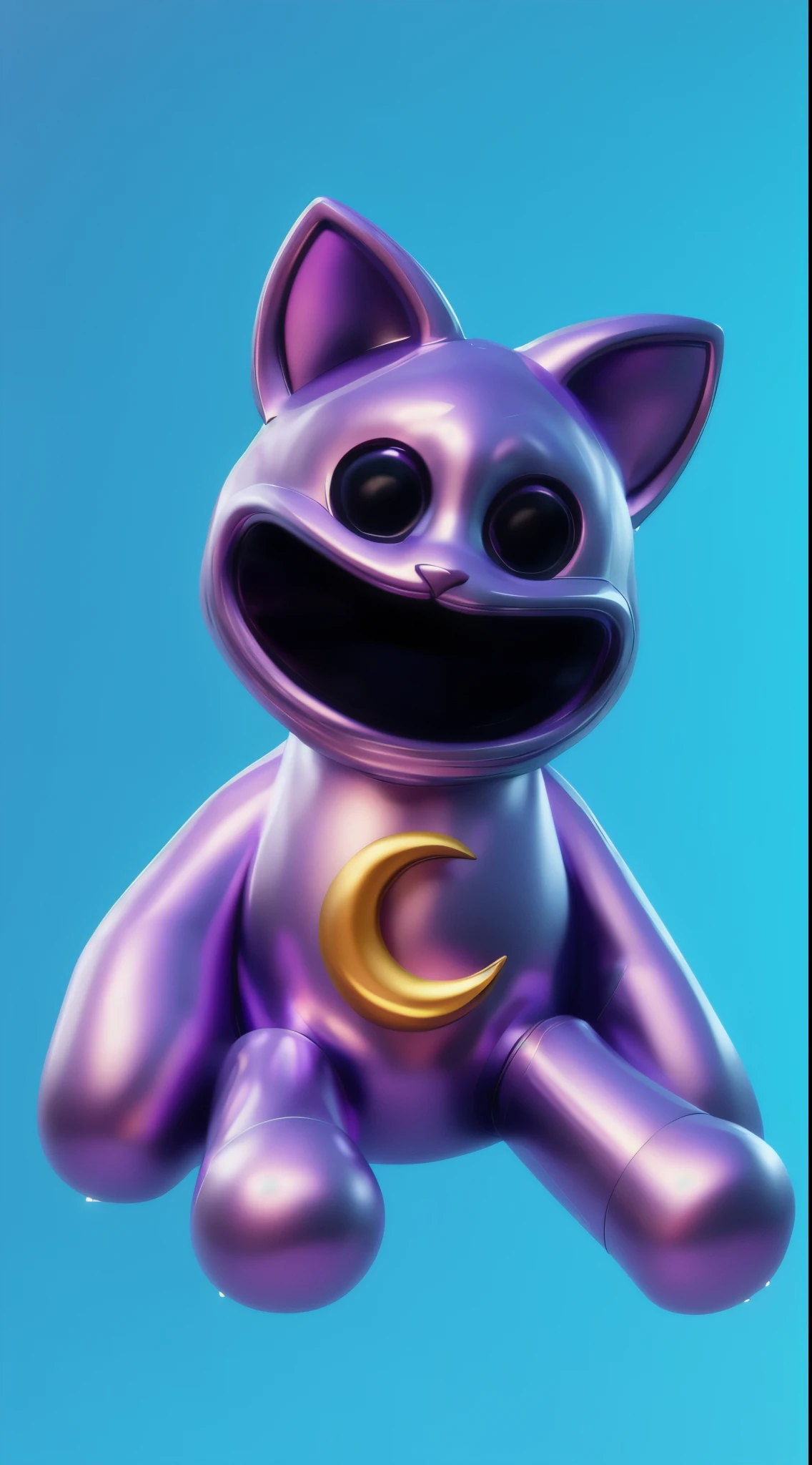 there is a purple cat with a gold crescent on its chest, cute 3D rendering, zbrush color rendering, purple cat, Beeple and Jeremiah Ketner, stylized 3d render, normal map, гладкий 3D-рендеринг cg, cartoon key frame rendering, stylized 3D rendering, Stylized 3D, 3D rendering stylized