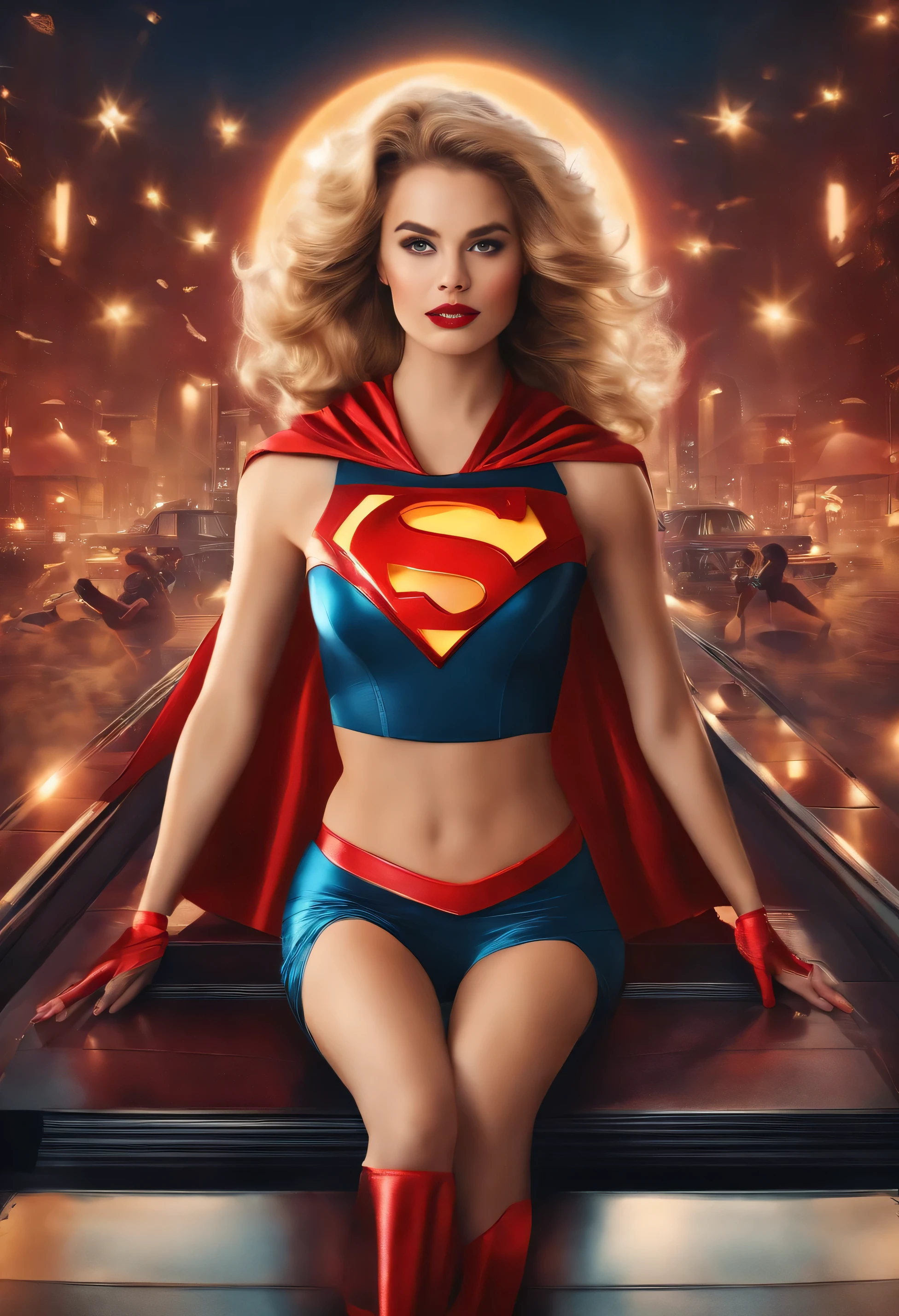 Believe me, an image from the cinema with a pretty girl playing a superhero
