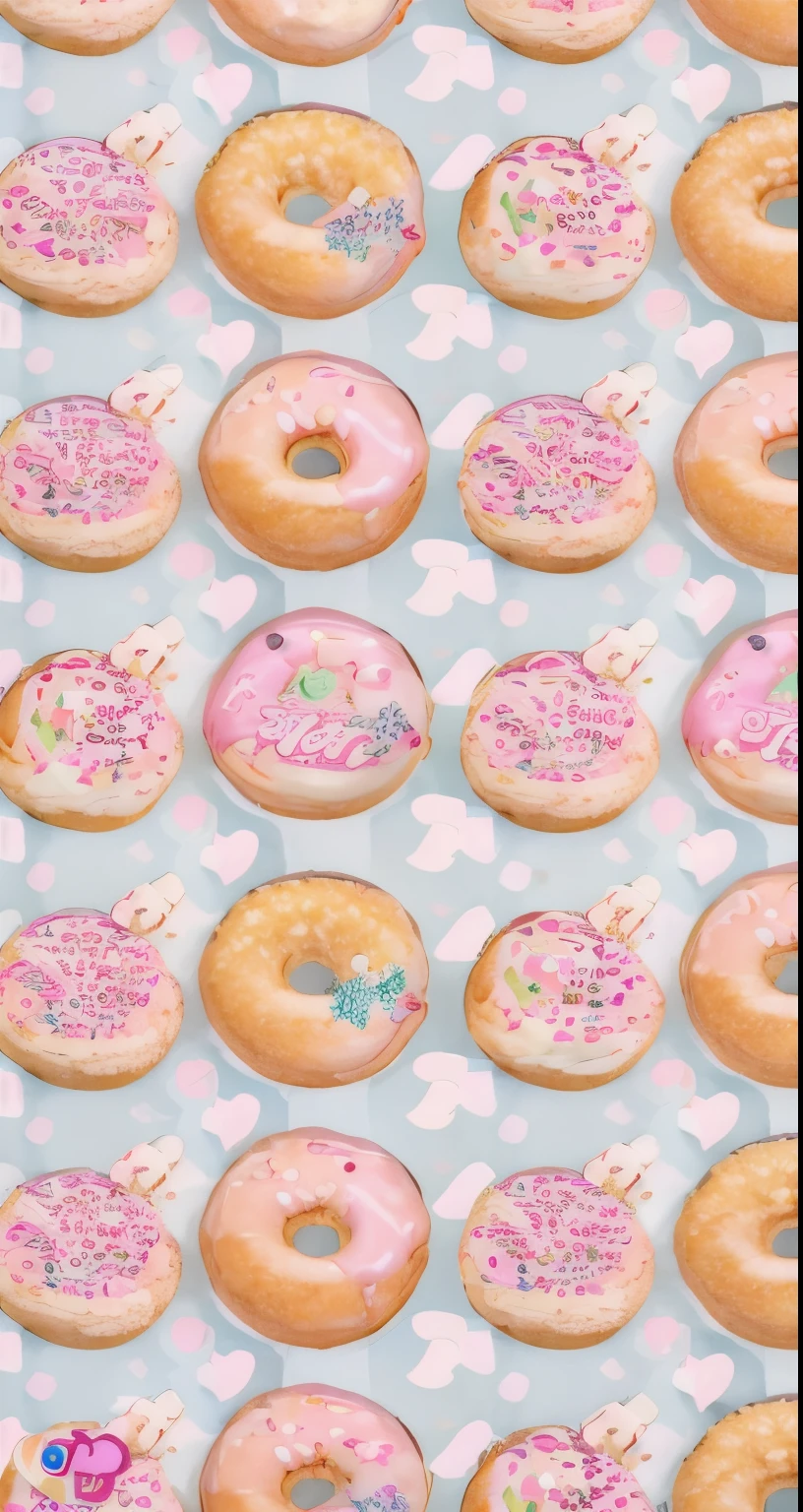 Donuts, wallpaper, cute, pink