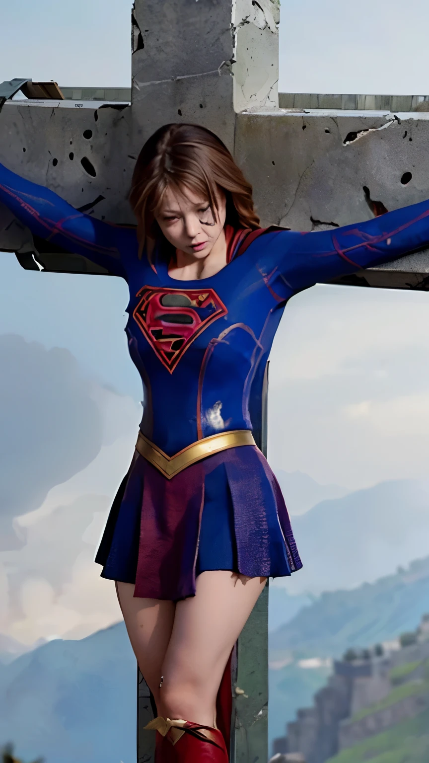 NSFW, Supergirl (Melissa Benoist) in action, perfect physique, restrained by villains, various stages of undress,