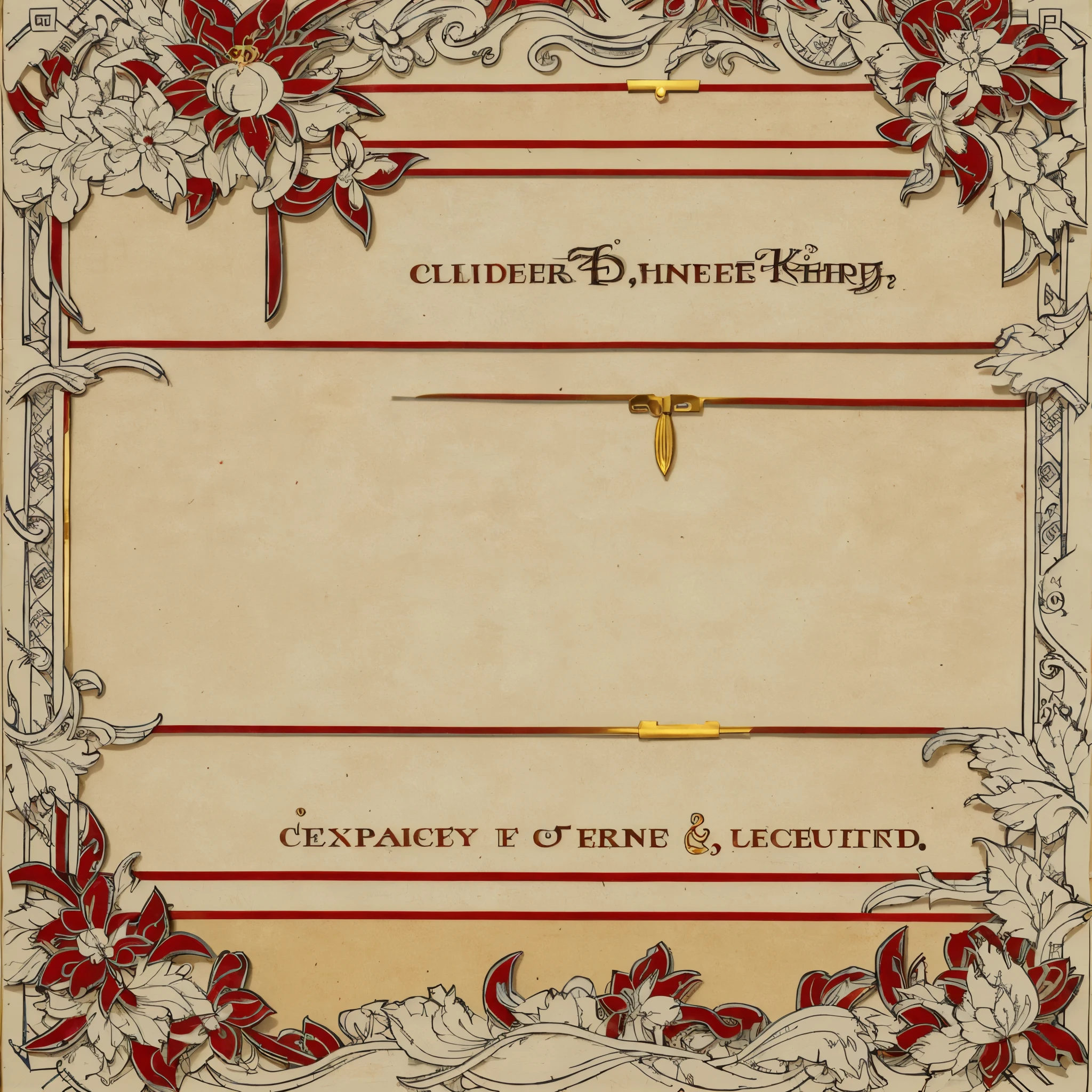 a close up of a brown and red rug with a picture of a man and a woman, paper border, oriental, inside stylized border, ornate border, traditional chinese textures, calligraphy border, stylized border, ornate border frame, decorative art deco border, decorative art nouveau border, golden chinese text, paper background, intricate border, squared border, rice paper texture