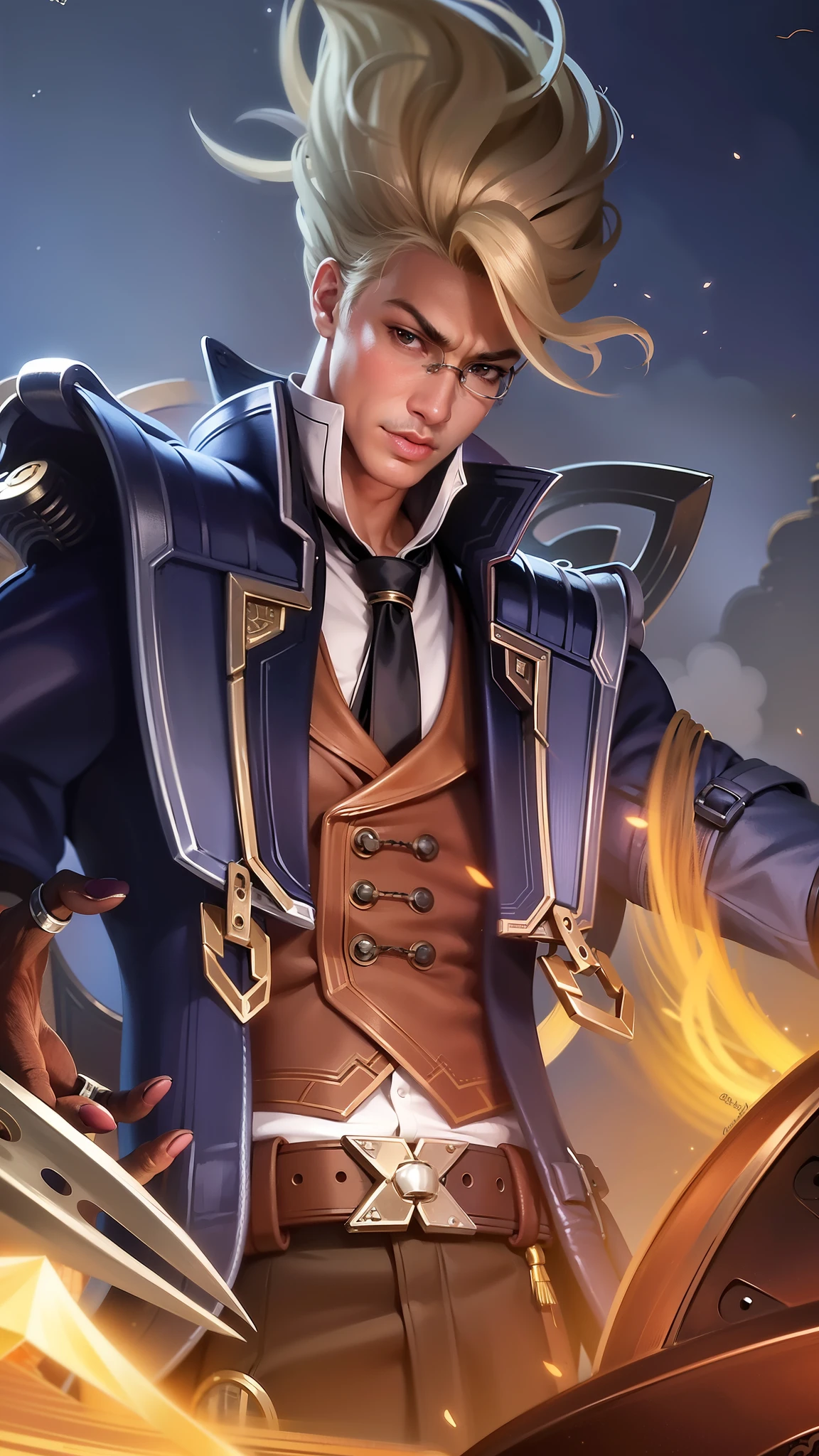 masculine male, masterpiece, ((perfect eyes)) best quality, (semirealism:1.9), beautiful lighting, (extremely detailed CG unity 4k fhd wallpaper), High Detail, Sharp focus, dramatic outdoors, 1 boy ,19 years old, white hair, light purpel eyes, smile.