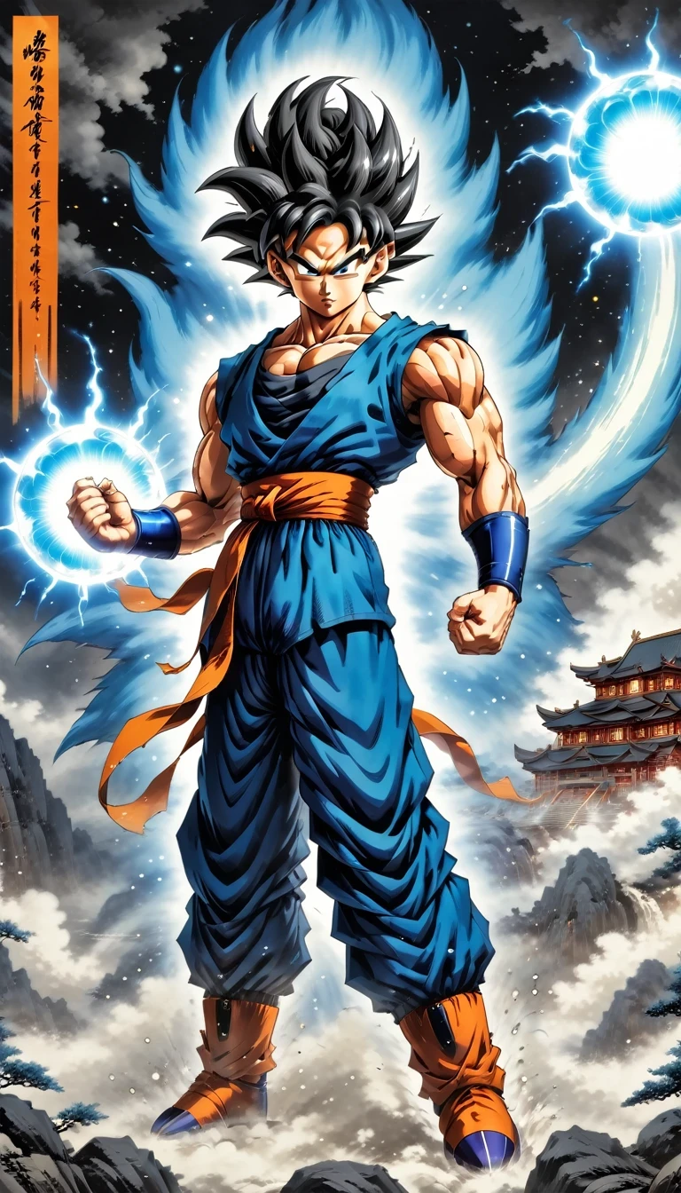 (best quality,4k,high resolution:1.2),Super detailed,actual,black and white,traditional media,pencil drawing:1.2,Chaotic lines,[[[artist moussa]]],on dark background,Blue electric charges forming stylized silhouettes of dragon beads and framed roses,bioluminescence