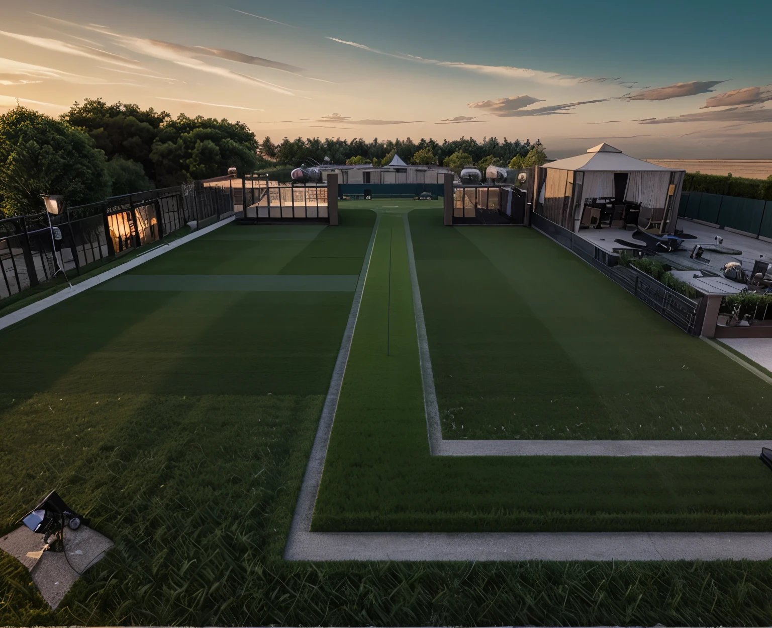 I would like to make this computer graphics realistic version, The grass on the ground is synthetic turf