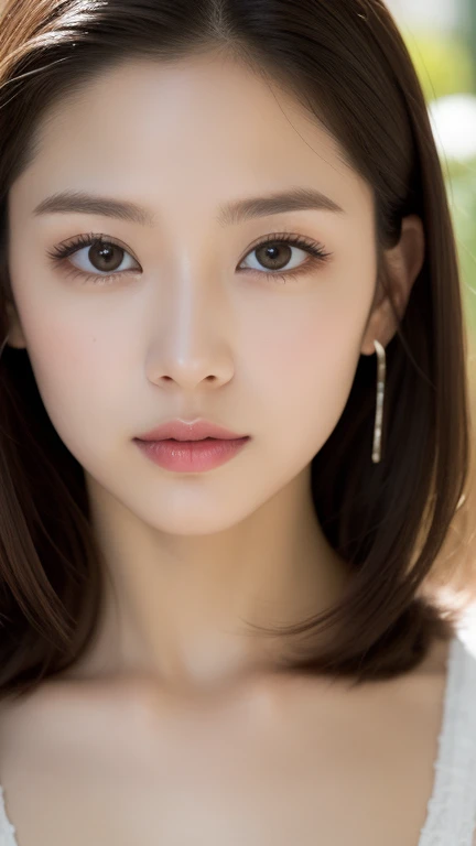 (((masterpiece))), highest quality, very detailed, whole body写真, detailed background, very beautiful girl, Japanese, 12, detailed face, bangs, (whole body:1.1), (random hairstyle :1.2), (young face), (perfect body:1.1), blouse, summer, In 8K, wallpaper, wonderful, finely, Super detailed, ultra high resolution, very detailed, pure erotic face, very detailed目と顔, beautiful and detailed eyes, very detailed肌, The beauty of slim abs, no makeup, (natural skin), Feminine adult loose short bob, beautiful small face, realistic face, Beautiful actress&#39;s natural makeup, Slit eyes that suck you in, Plumpy glossy red lips, flushed cheeks, earrings, double eyelid, beautiful thin eyebrows, perfectly naked, small bowl-shaped breasts, small upturned pink areola, plump and beautiful butt, Manicured pubic hair, large garden、look forward、A face that feels with its mouth half open, 正面からの見事なwhole bodyショット, look at the viewer with a fascinated expression、dynamic lighting
