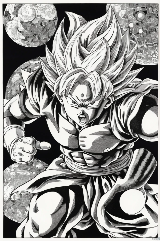 Dragonball, best quality, perfect masterpiece, Representative work, official art, Professional, high details, Ultra intricate detailed