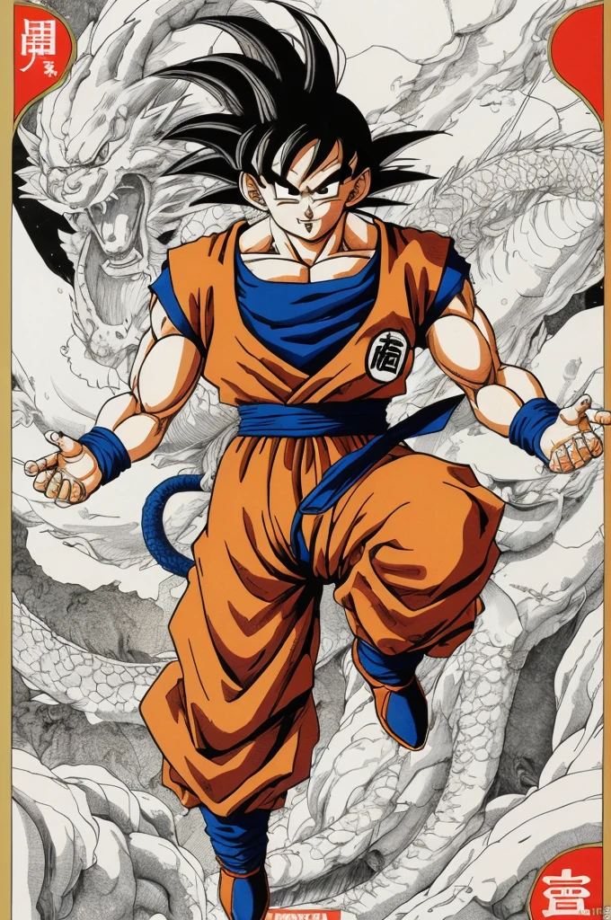 Dragonball, best quality, perfect masterpiece, Representative work, official art, Professional, high details, Ultra intricate detailed
