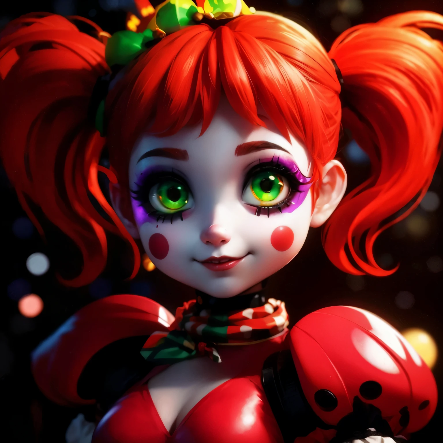 Five Nights at Freddy's Circus Baby, green eyes, gracile, beautiful, cutie, 4K, 2D