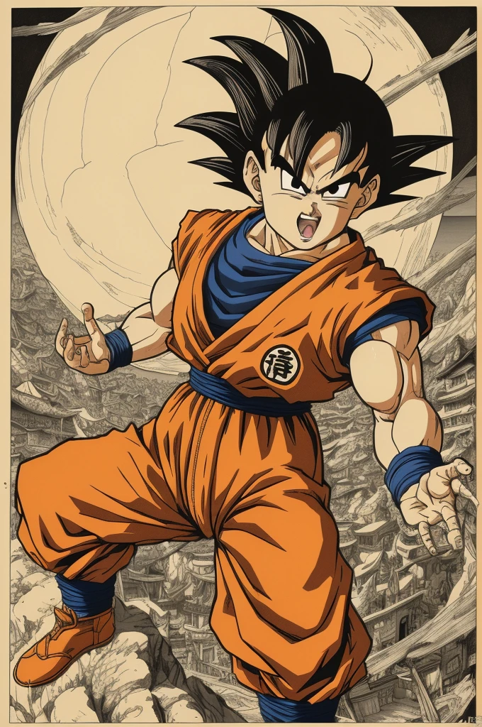 Dragonball, best quality, perfect masterpiece, Representative work, official art, Professional, high details, Ultra intricate detailed