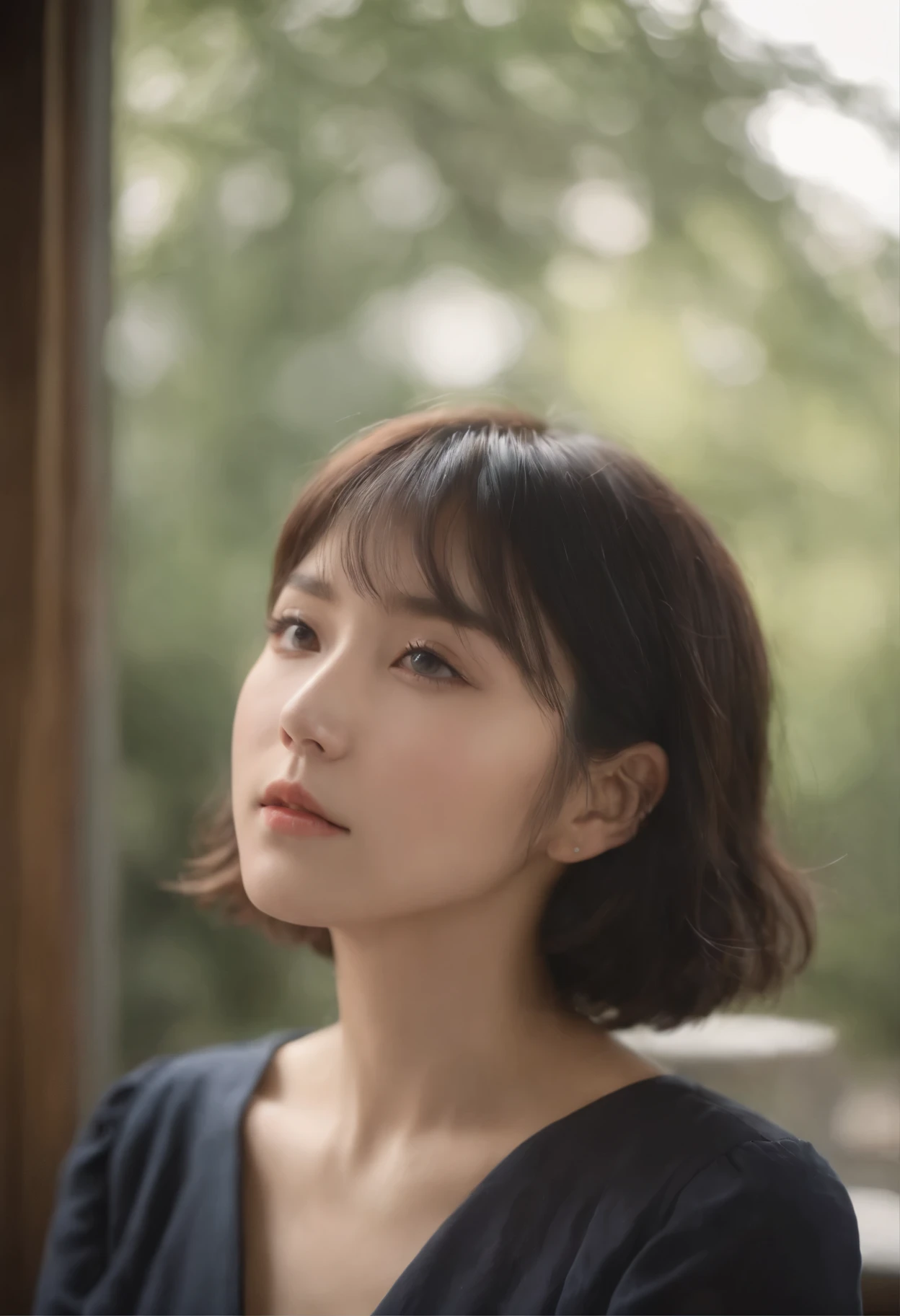 Beautiful RAW photos, realistic, best quality, black hair, short hair, fine skin, please look, Beautiful Japanese twenties photos