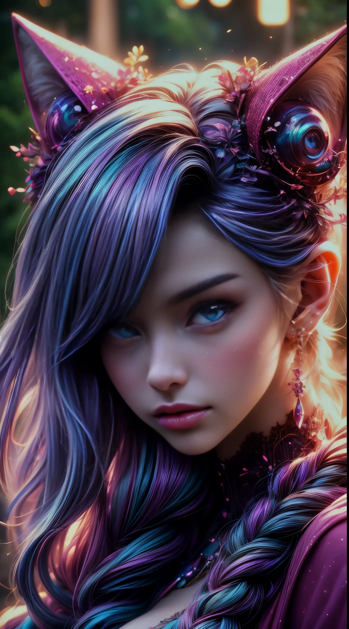 (best quality,4k,8k,highres,masterpiece:1.2),ultra-detailed,(realistic,photorealistic,photo-realistic:1.37),HDR,UHD,studio lighting,ultra-fine painting,sharp focus,physically-based rendering,extreme detail description,professional,vivid colors,bokeh,portraits,anime,photography,micro photography,breathtaking beauty,art masterpieces,nekomimi girl,birthday cake
Please place the subject"Micro Photography breathtalking beauty of Anime art masterpieces. making variations of nekomimi HAPPY girl maked birthday cake"Convert to a Stable Diffusion prompt。