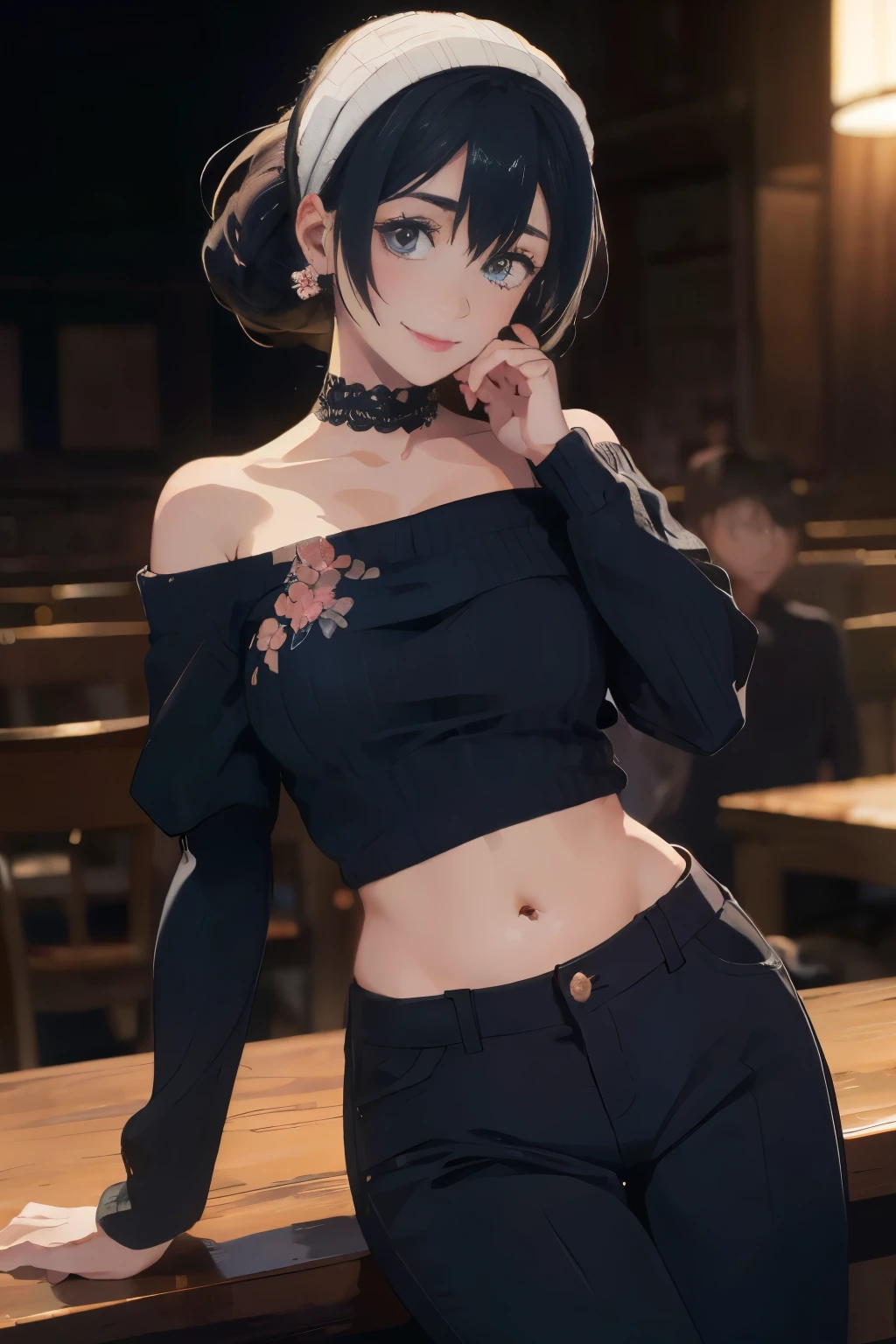 20 year old woman、brown hair、long twin tails、big smile、cleavage、plump breasts、Thighs visible at a glance、Fishnet tights、<Quality improvement initiatives>
<Character appearance、Background and other prompts REAK (pink theme:1.4), (鮮やかなcolor:1.ink sweater:1.4), (long sleeve:1.3), ((off shoulder, belly button, Stomach):1.3),
break (black theme:1.3), ((Black oversized pants, Black baggy pants):1.3), (black choker:1.2), (earrings:1.2), (lace up boots:1.1),
<expressive、illuminate、Other prompt top fade:1.3)、dark theme、mute tone、Subdued color、high contrast、(nature skin textures、hyper realism、soft light、sharp) (table top, highest qualityの, highest quality, official art, beautiful and aesthetic: 1.2), (1 girl: 1.3), very detailed, (fractal art: 1.1), (color: 1.1) (flowers: 1.3), (by Yuko Higuchi:1.4), Yuko Higuchi,(Contributor: Yōhsien:1.2),(line drawing),line drawing,pen drawing,tangled,(複雑な線のmasterpiece),(highest quality:1.1), (super detailed),Best Illustration,finely,hand painted high quality,high contrast,(clean lines:1.3),clear lines,(portrait),(very close up:1.1),1 girl,alone,the girl is covered in snow,(intricate details:1.3),(detailed background:1.2),(color付きの背景:1.1),sketch,intricate details,High resolutionであり,moon,highest quality、8k、High resolution、masterpiece、(Portrait:0.6)、black haired、middle hair、(with an evil smile:1.3)、(look at the audience:1.3)、(Bokeh)、18-year-old、8k, table top, (Photorealistic:1.5), 後ろからのArtisticportrait , bare shoulders, huge breasts, beautiful skin, slim fit body, cute face, nice look, look at viewer,, foggy, dawn, skyscaper, cloud, Cozy and cool atmosphere, 動的なilluminate, nature, Artistic,18-year-old少女, Background of Tokyo Red Light District, realistic, Photoreal, table top, highest quality, Sexy, exotic, erotic,