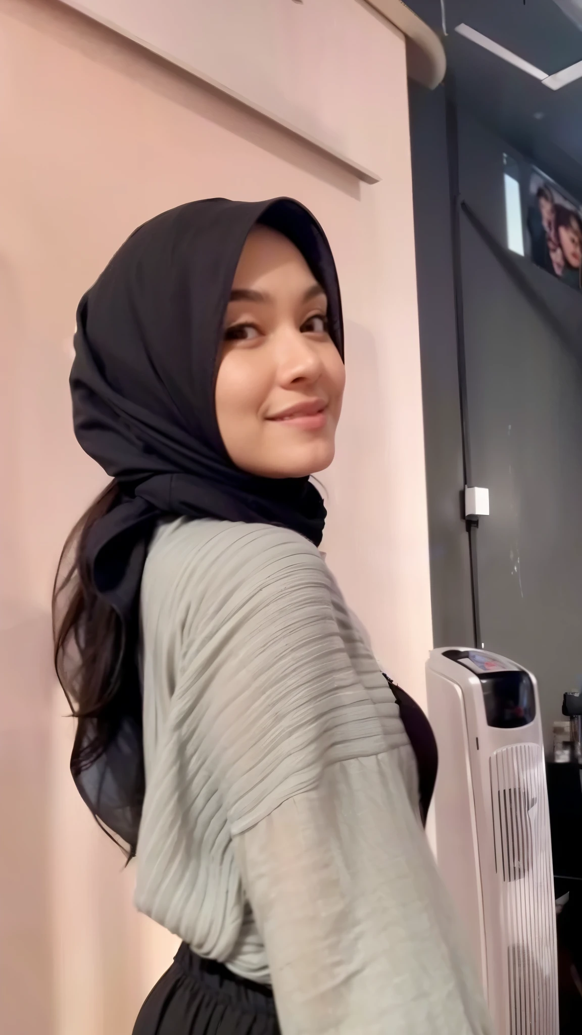 masterpiece, (ultra-high-definition portrait:1.4), Realistic, extremely detailed, CG unified, 8k, Clean lines, highly detailed, High-definition, raw color photos, she is smiling, Realistic portrait, Cinematic Light, Beautiful detailed, 1hijabgirl indonesian, (165cm tall, big breasts with very very tight clothes:1.5), Beautiful big breasts, breasts details, very tight, (Biggorgeous eyes, Soft smile with lovely look:1.5), (Fine face:1.4), Close up of a girl in Beautiful clothes with errcted nipple, biggorgeous eyes, Soft smile, scarf, (Beautiful Tight Clothing with curvaceous body:2), pose 4 of 1 6, Undress, No bra, (nipples that are clearly sticking out detail:1.2), Outdoors, high intricate detailed, float, cum on, Sense of truth, beautiful landscape forest, sexy lighting,