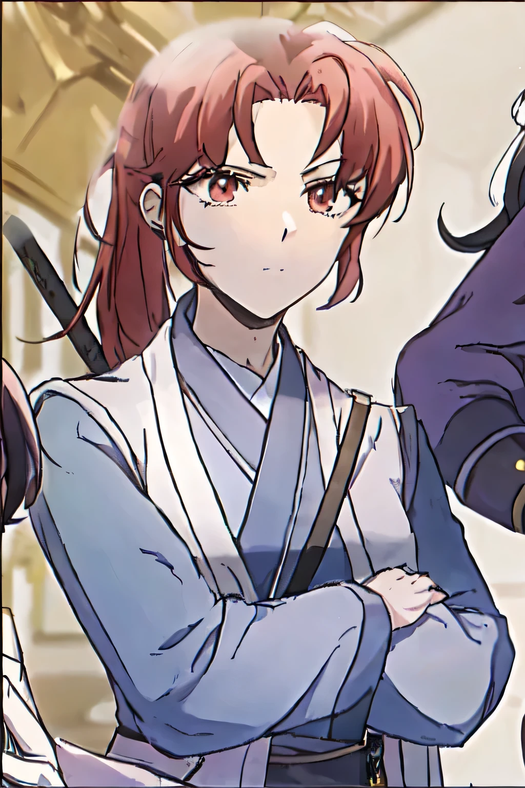 anime characters are standing next to each other in a room, female protagonist 👀 :8, ayaka genshin impact, illustrious makinami, kunoichi, demon slayer rui fanart, from girls frontline, rin, she is holding a katana sword, marin kitagawa fanart, shinkai makoto, female protagonist, fox nobushi holding a naginata