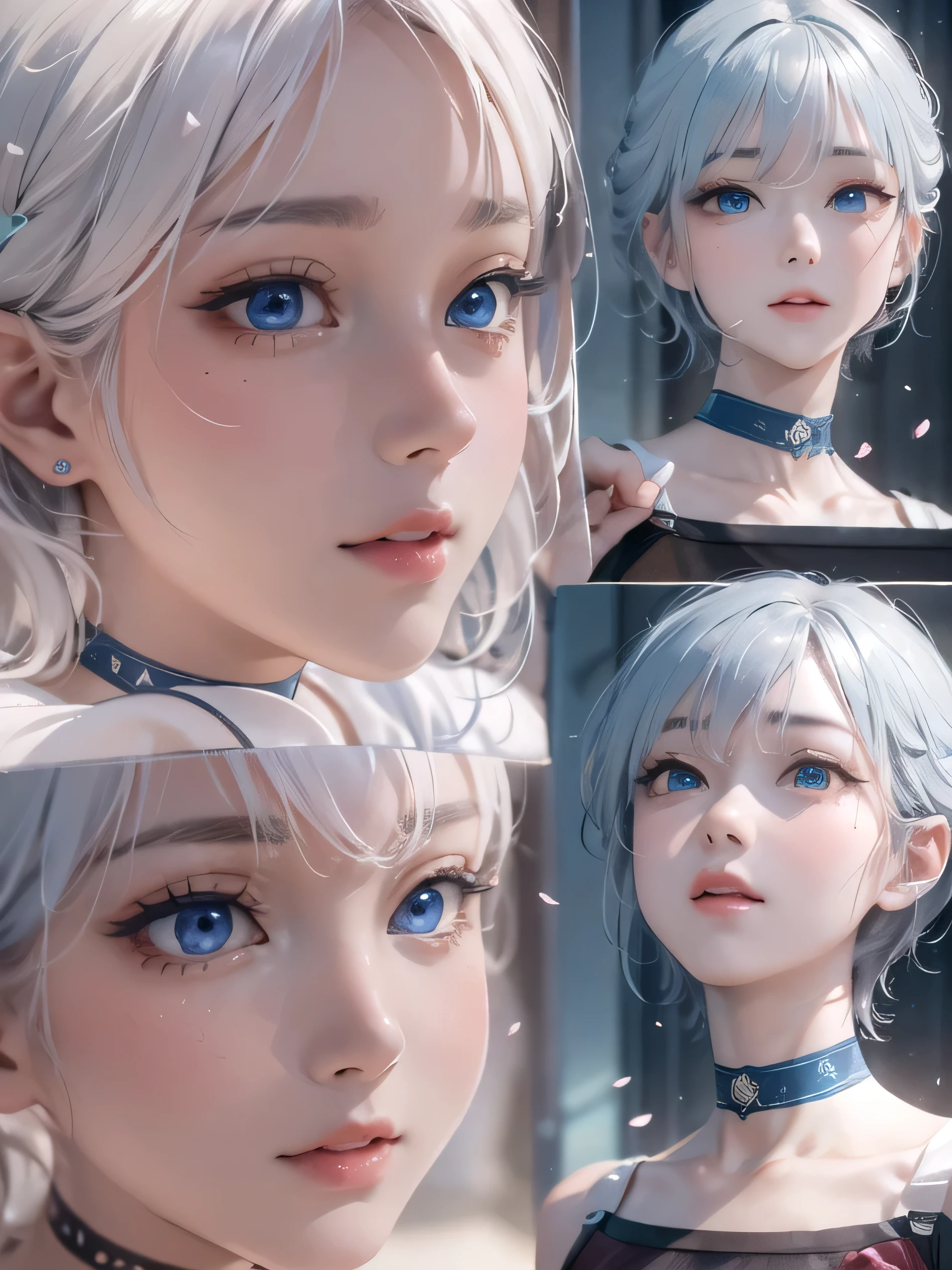 (photorealistic:1.8, highest quality:1.8,8K masterpiece:1.8,High resolution,muste piece:1.8,RAW Photos,cinematic lighting),
1 23-year-old woman,(thin transparent costume,mini skirt,choker,knee high tights,white panties、beautiful butt,beautiful thighs),
(beautiful detailed blue eyes:1.7,double eyelid:1.6,beautiful skin:1.8)
line of sight(Turning Head Away, Glancing Elsewhere:1.5),(photo seen from behind:1.4),
(short Hair:1.2,Beautiful shining blue-white hair:1.5), 
expression(Gentle Smile:1.3,face turns red:1.3),(Moderate chest:1.3),
Pause(look back, Seductive pose:1.5), 
background(cherry blossoms、Bright field with blooming flowers),anatomically correct,correct number of arms:1.5,correct number of legs:1.5,(cameltoe),No split screen