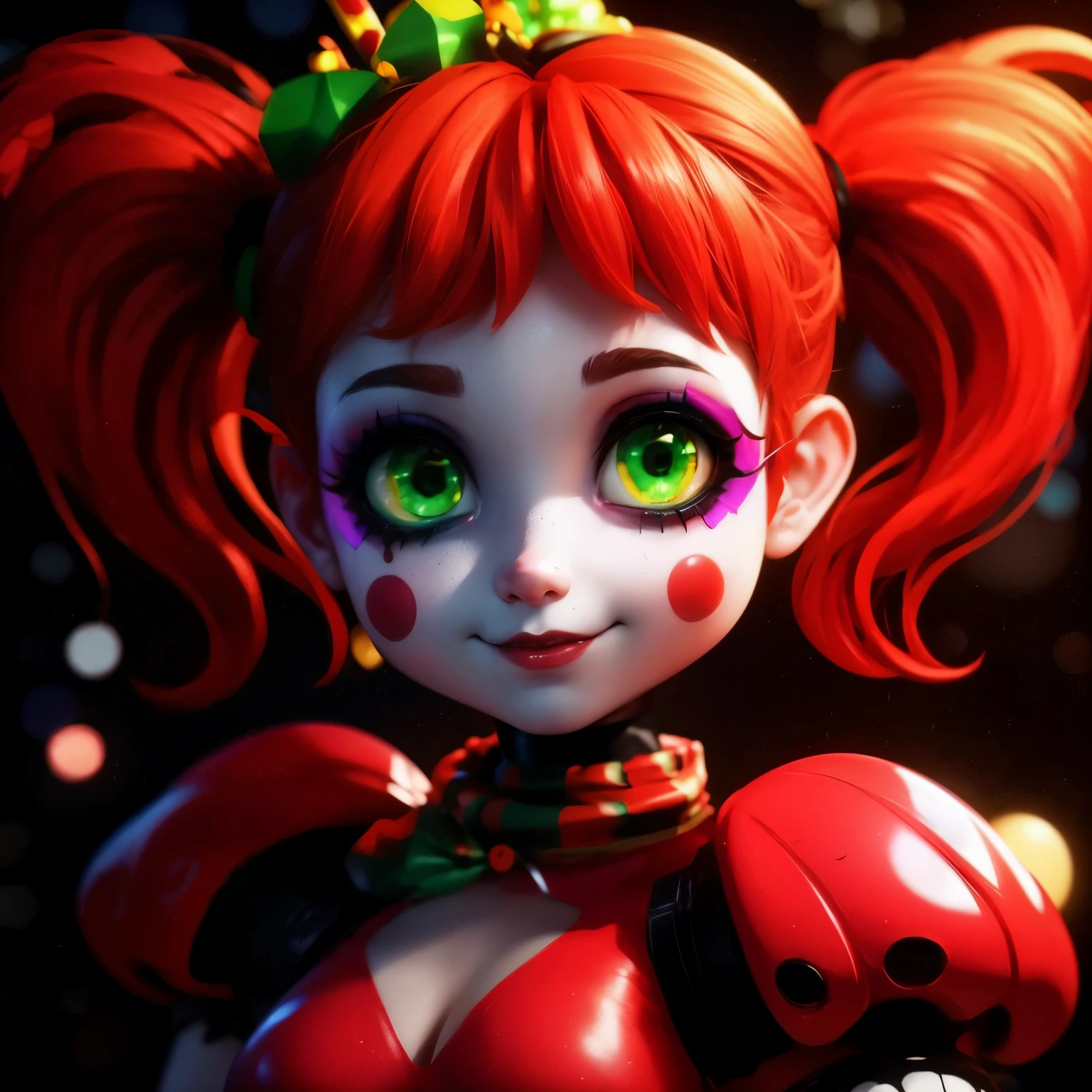Five Nights at Freddy's Circus Baby, green eyes, gracile, beautiful, cutie, 4K, 2D