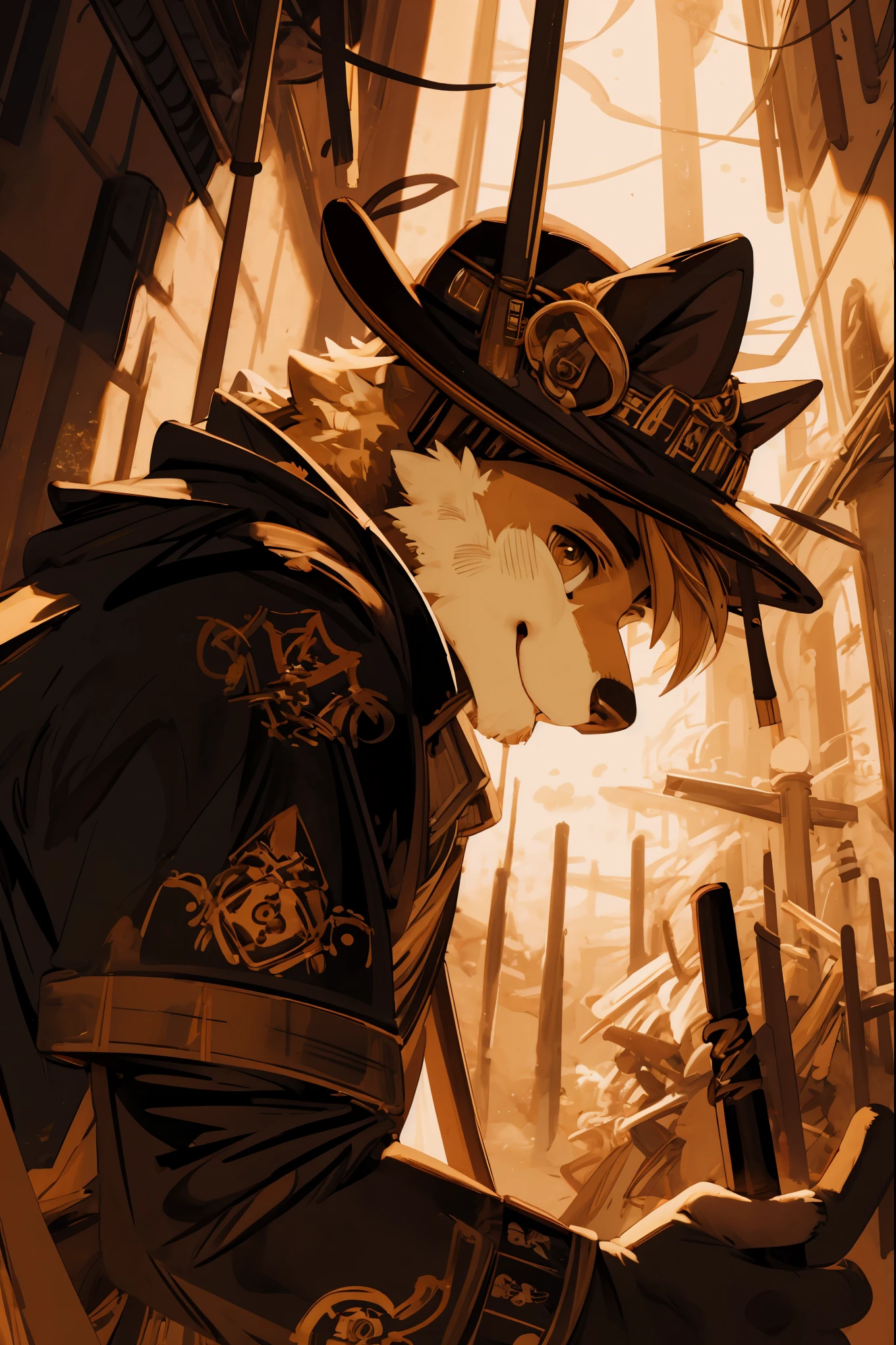 cover_page, highres, top quality, best quality, paid reward available, High-quality illustrations, unparalleled masterpiece, perfect artwork, absurdres, super high resolution, detailed background, Steam punk, Beautiful World Heritage, 6+boys, 6+girls, Happy, joyful(Photos of solo travelers)(kemono, furry anthro)cinematic lighting, dynamic angle,