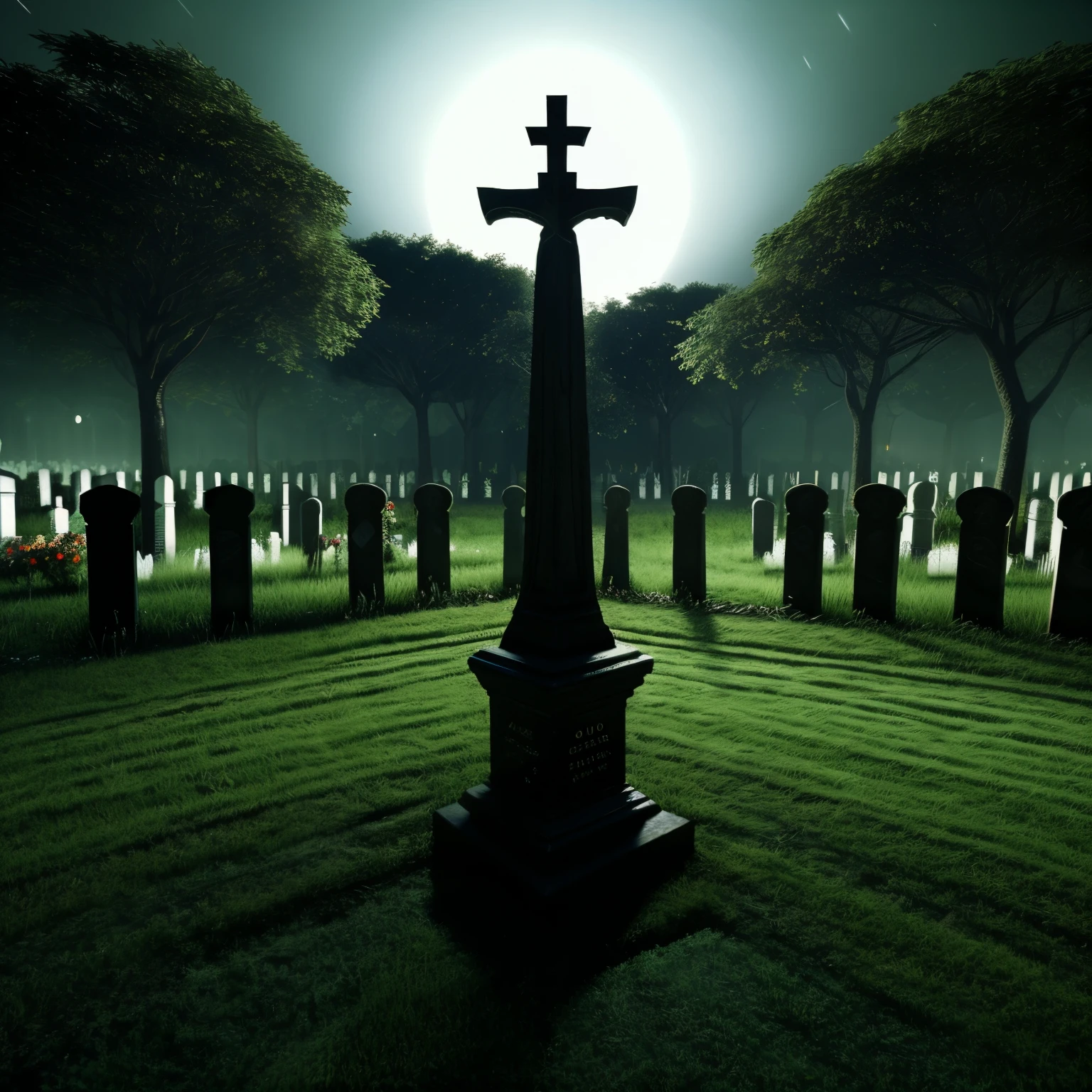 ((melhor qualidade)), ((obra de arte)), (detalhado), cemetery, vazio, liminal space surreal, cinematic, wide shot, frame, lua, cinematic, realista, far, dark, full , 16mm, horizontal, trapper, Gothic, white skin, stabilishing shot, no closeup, distante, em cemetery, funebre, arquitetura, noite, enterro, vfx, 4k, Psychedelic, satanic, demon, night, detalhado
