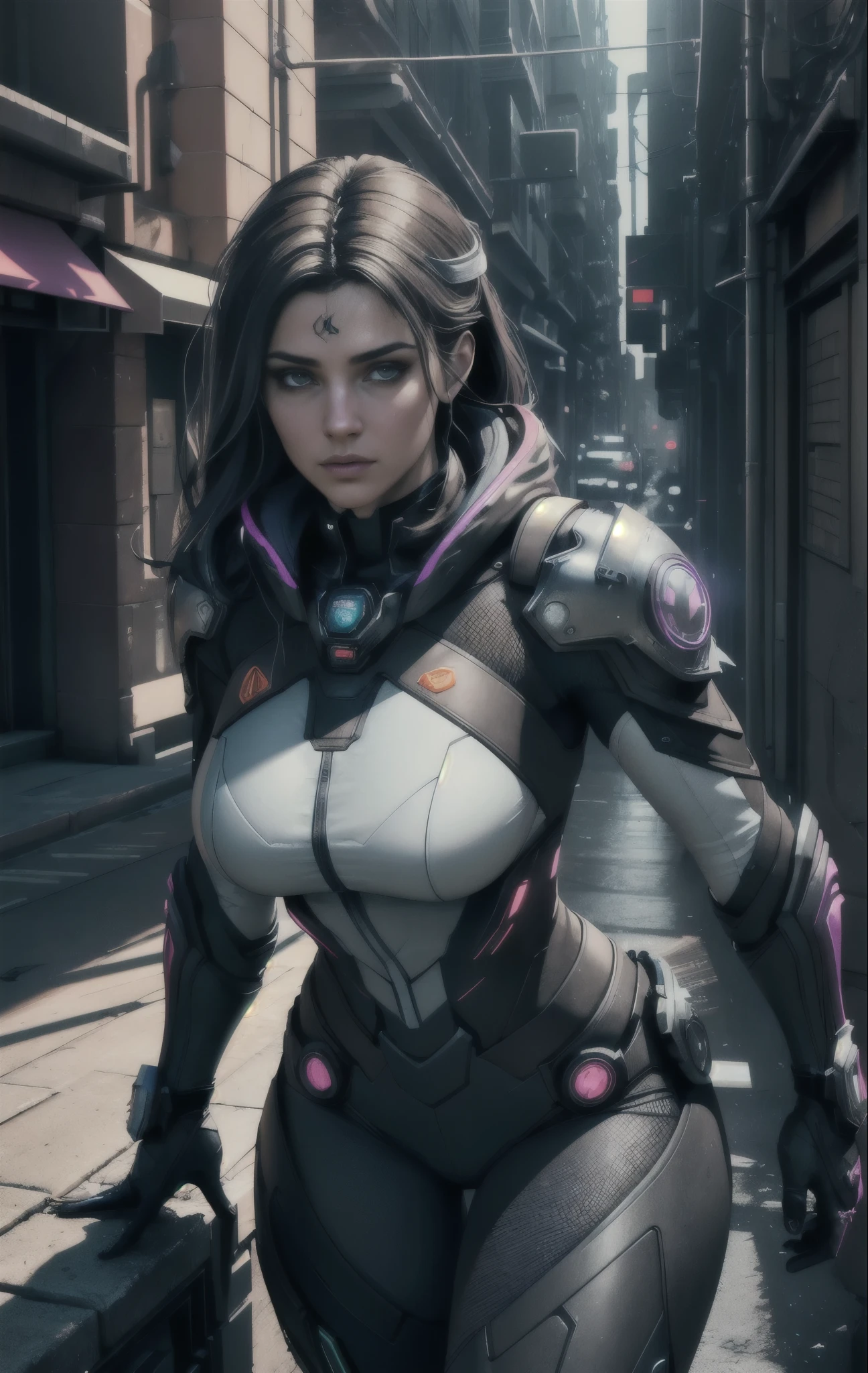 (comic style), (colored line art:1.5), ((Best quality)), ((masterpiece)), (detailed:1.4), 3D, an image of a beautiful cyberpunk female,HDR (High Dynamic Range),Ray Tracing,NVIDIA RTX,Super-Resolution,Unreal 5,Subsurface scattering,PBR Texturing,Post-processing,Anisotropic Filtering,Depth-of-field,Maximum clarity and sharpness,Multi-layered textures,Albedo and Specular maps,Surface shading,Accurate simulation of light-material interaction,Perfect proportions,Octane Render,Two-tone lighting,Wide aperture,Low ISO,White balance,Rule of thirds,8K RAW, (realistic:1.3), (mature adult:1.5)