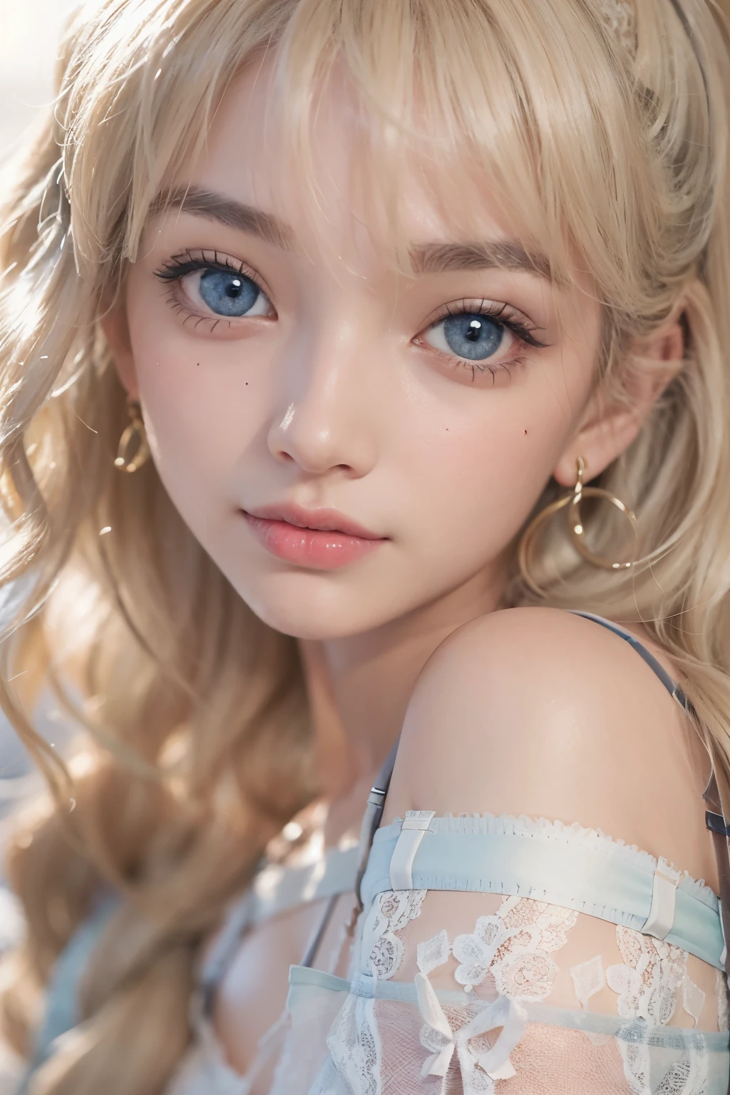 1woman, (Ultra realistic, high res), (highly detailed eyes, highly detailed hair, highly detailed face, highly detailed plump lips), (off shoulder with open breasts), breasts, upper body, caute smile, (best quality:1.4), Raw photo, (realistic, photo-realistic:1.37), professional photography, cinematic light, (fine face: 1.2),fashion model 20 years old, cute, [[[[pure eyes]]]], [[[[closeup]]]], [[[[chest]]]], [[[[neck]]]], [[[[shoulders]]]], perfect eyes, perfect iris, perfect lips, perfect teeth, perfect skin, soft front light, glow, HDR, (muted colors:1.2), Retrato da mulher、white skin、((cabelo Castanho ondas suaves)) Best Blanco Romantico、8K resolution、Frente Illuminada、アメリカの女の子のPortrait、solo、20-year-old、beautiful face、Upper body、medium side cut、beautiful blonde hair、beautiful little face woman, solo,　black theme,　look at the audience,one woman, It&#39;s real, Wolfzan-6500-V1.3, anime、animeスタイル、beautiful diamond eyes、20 year old american girl、braided hair、swimsuit、portrait beautiful detailed woman, very detailedな青い顔, Reality, beautiful narrow blue eyes, huge file size, Super detailed, High resolution, very detailed, highest quality, masterpiece, An illustration, very detailed, ticker, Unite, 8K painting wallpaper, fine, fine details, masterpiece, highest quality, Hvery detailed ticker uniform 8K wallpaper, face light movie lighting、cuteブラウス, dark background, oil, masterpiece, diffused soft film lighting, Portrait, highest quality (perfect face:1.4),stunning girl pictures,(8K and、photorealistic:1.25) 、(lip gloss、eyelashes、shiny face、shiny skin、highest quality、超High resolution、Depth of the bounds written、chromatic aberration、caustic road lighting、natural shading、sexy 1girl, Extremely cute, Amazing face and eyes, (Beautiful lovely smile), (extremely detailed beautiful face), bright and shiny lips, (cute bikini:1.3), (very elaborate lace bra:1.5), smooth skin, super beautiful, attractive, (Best Quality:1.4), (hyper quality), (Ultra-detailed), (hyper-realistic, Photorealsitic:1.37), Authentic skin texture, complex details, extremely detailed CG unified 8k wallpaper, RAW Photos, professional photograpy, Cinematic lighting, coast, sea, palm trees,masterpiece, best quality, high quality, High definition, High quality texture, High quality shadow, high detail, beautiful detailed, finely detailed, extremely detailed cg, detailed texture, a realistic representation of the face, realistic, colorful, delicate, Cinematic Light, sidelighting, Lens Flare, Ray tracing, sharp focus, (intrica